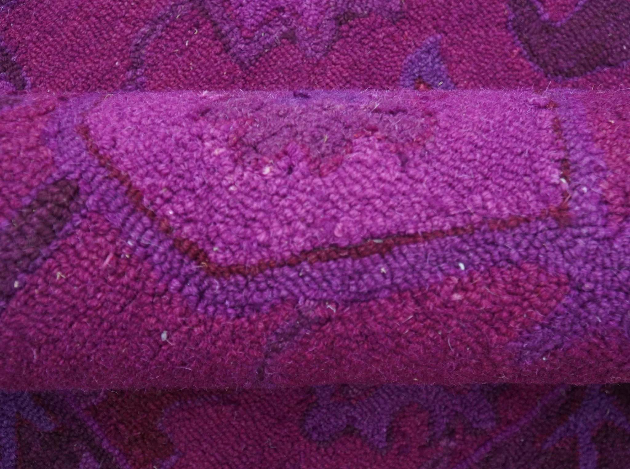 Custom Made Overdyed Traditional Oushak Purple Hand Tufted Wool Area Rug - Image 6
