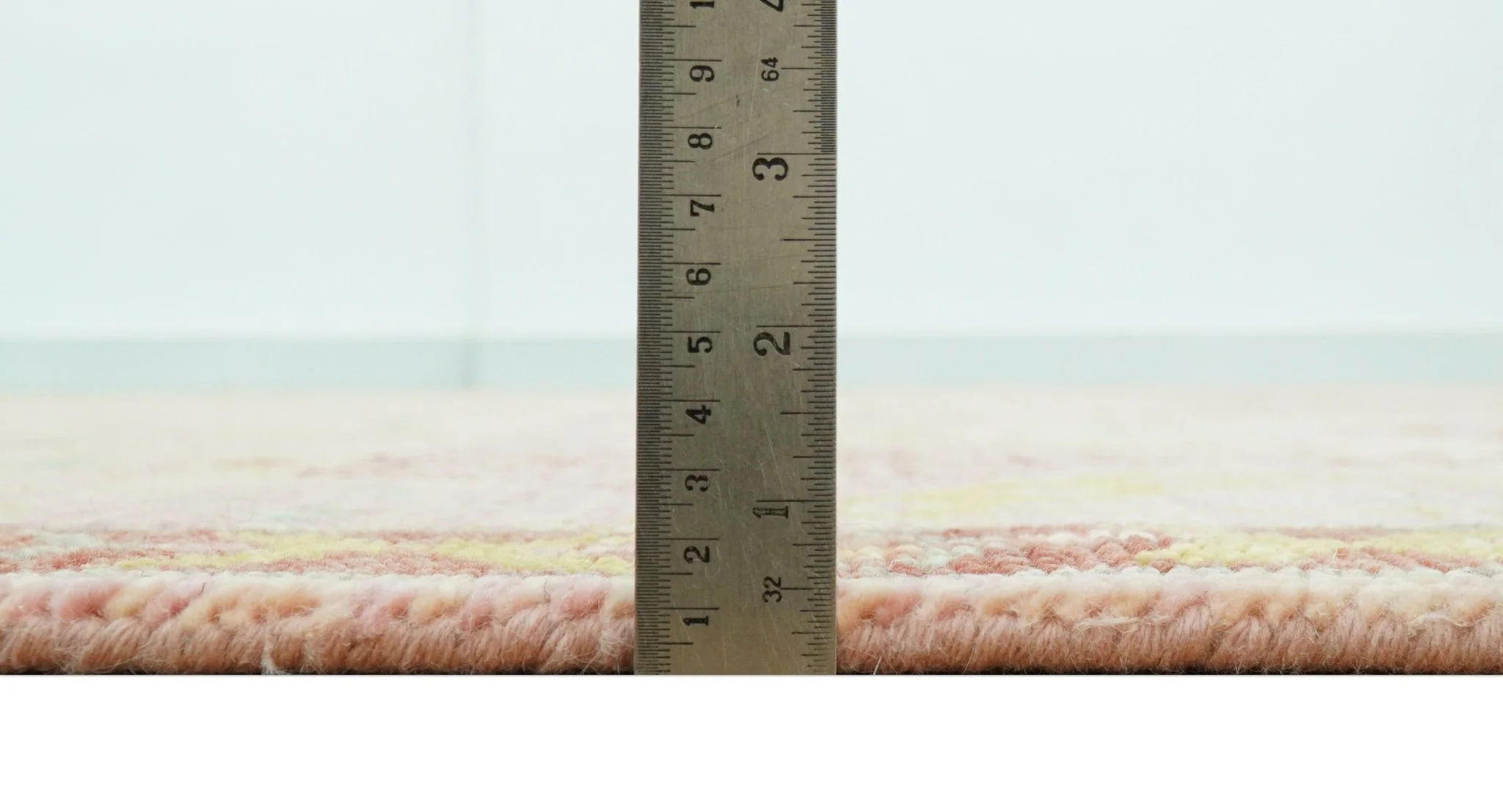 Custom Made Pink And Rust Traditional Design Hand Knotted wool rug - Image 8