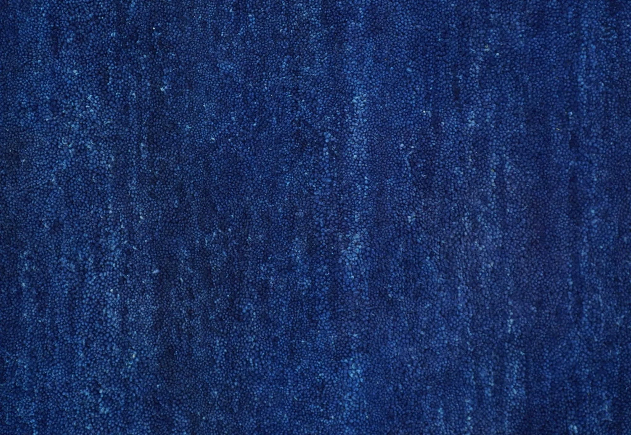 Custom Made Solid Modern Blue Hand Tufted thick Wool Area Rug - Image 7