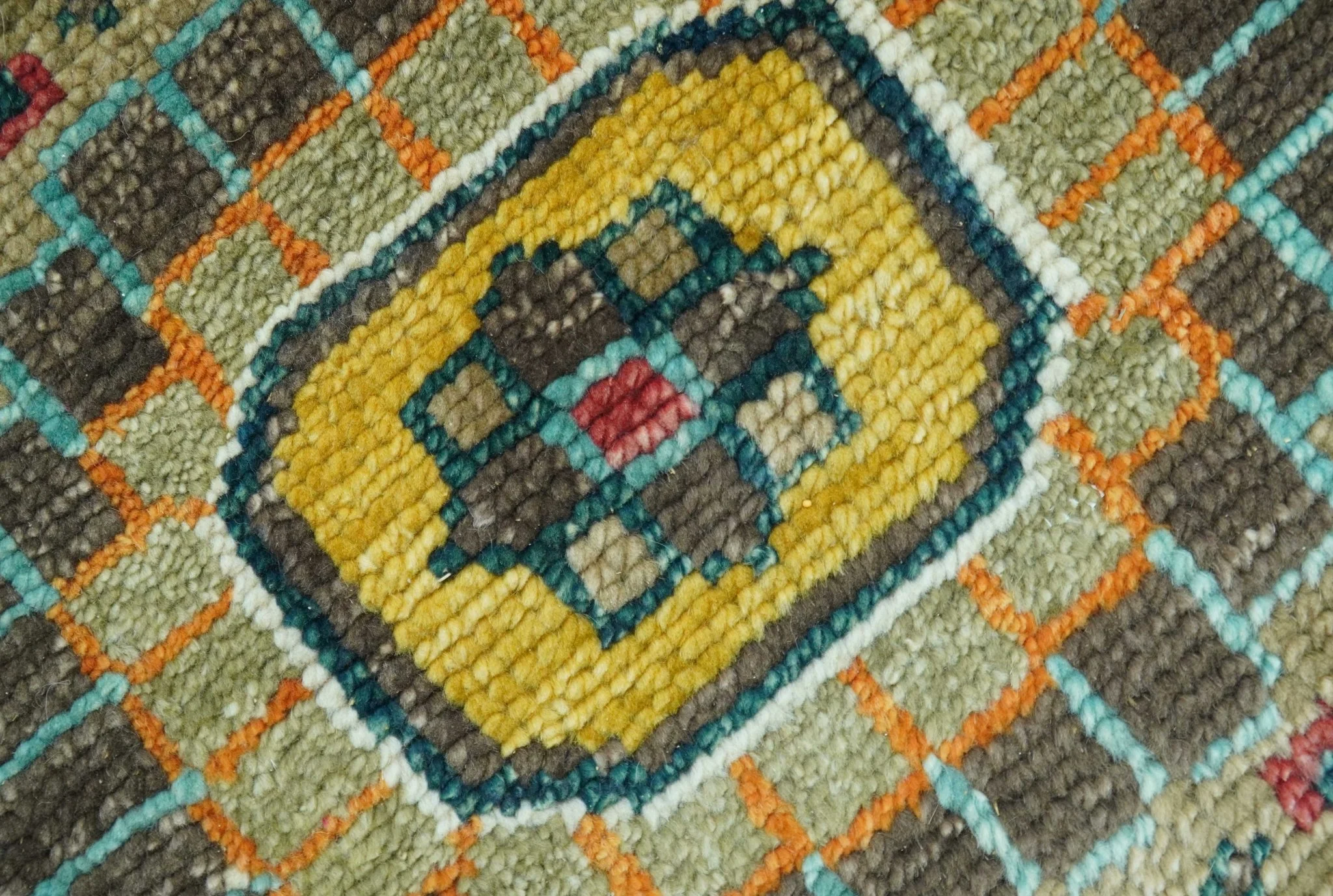 Custom Made Traditional Motifs Design Rust And Ivory Hand Knotted Wool Rug - Image 9