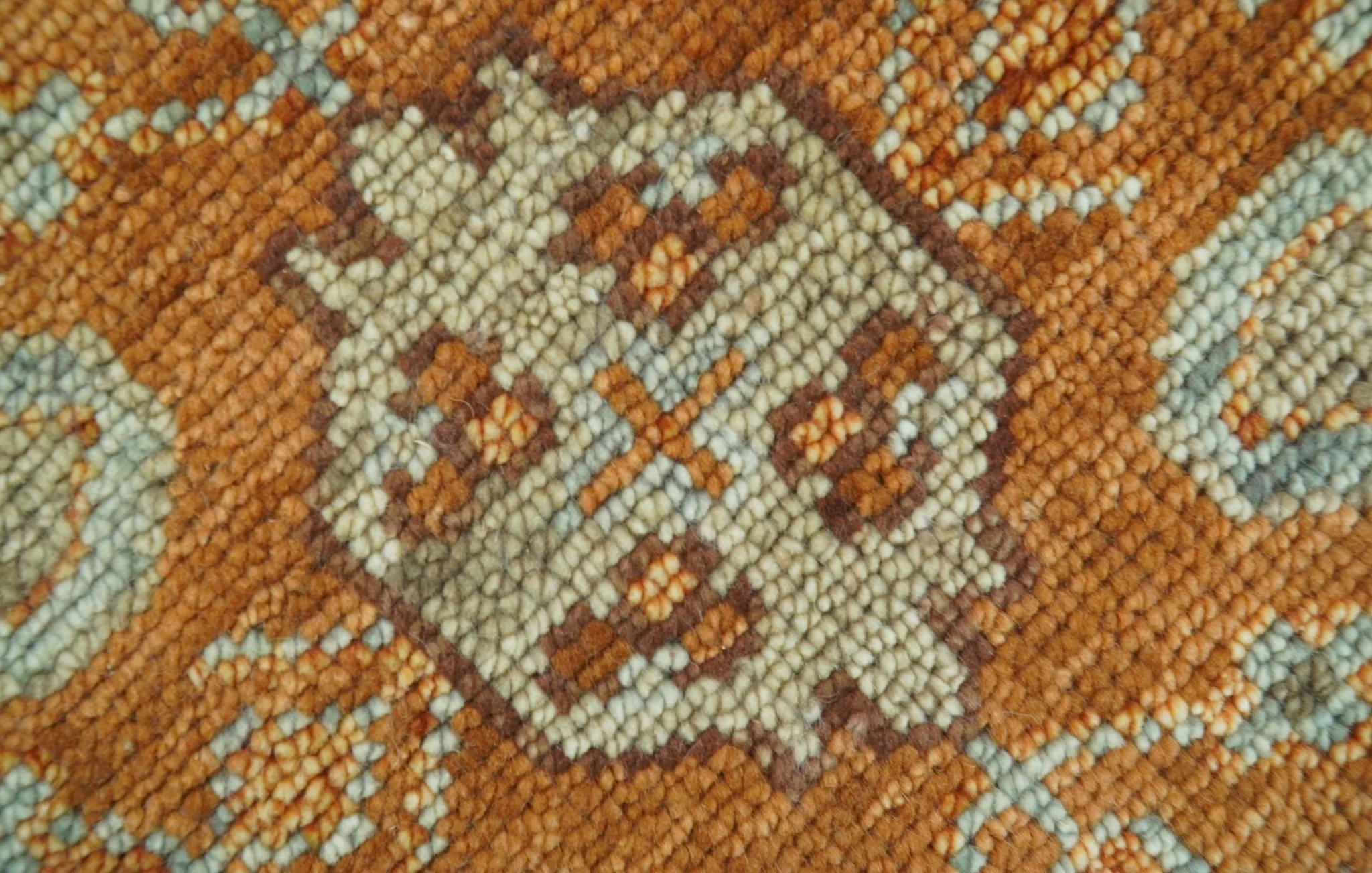 Custom Made Traditional Heriz Brown, Beige and Rust Hand Knotted wool area rug - Image 7