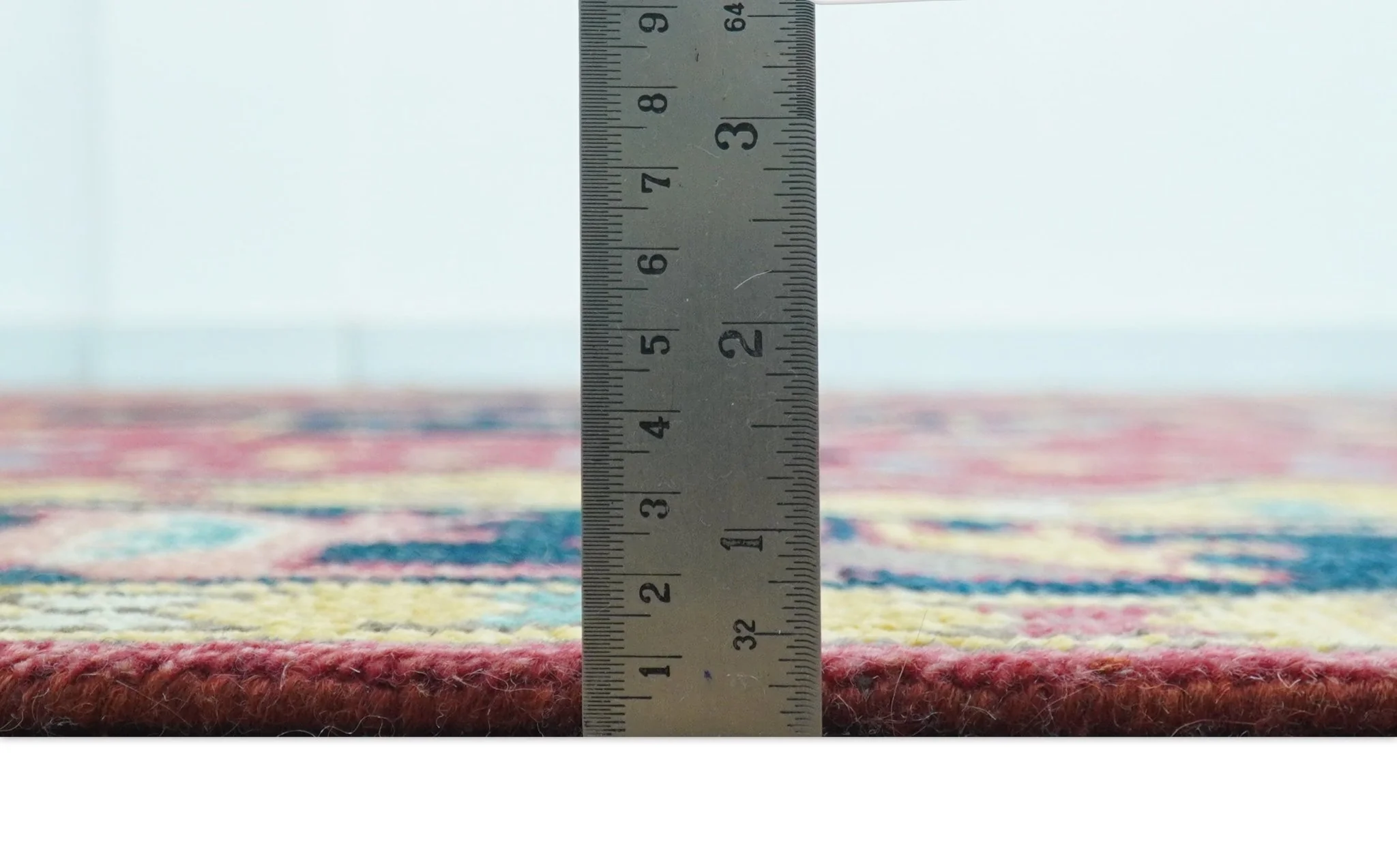 Custom Made Traditional Heriz Design Red And Green Hand Knotted Wool Rug - Image 6