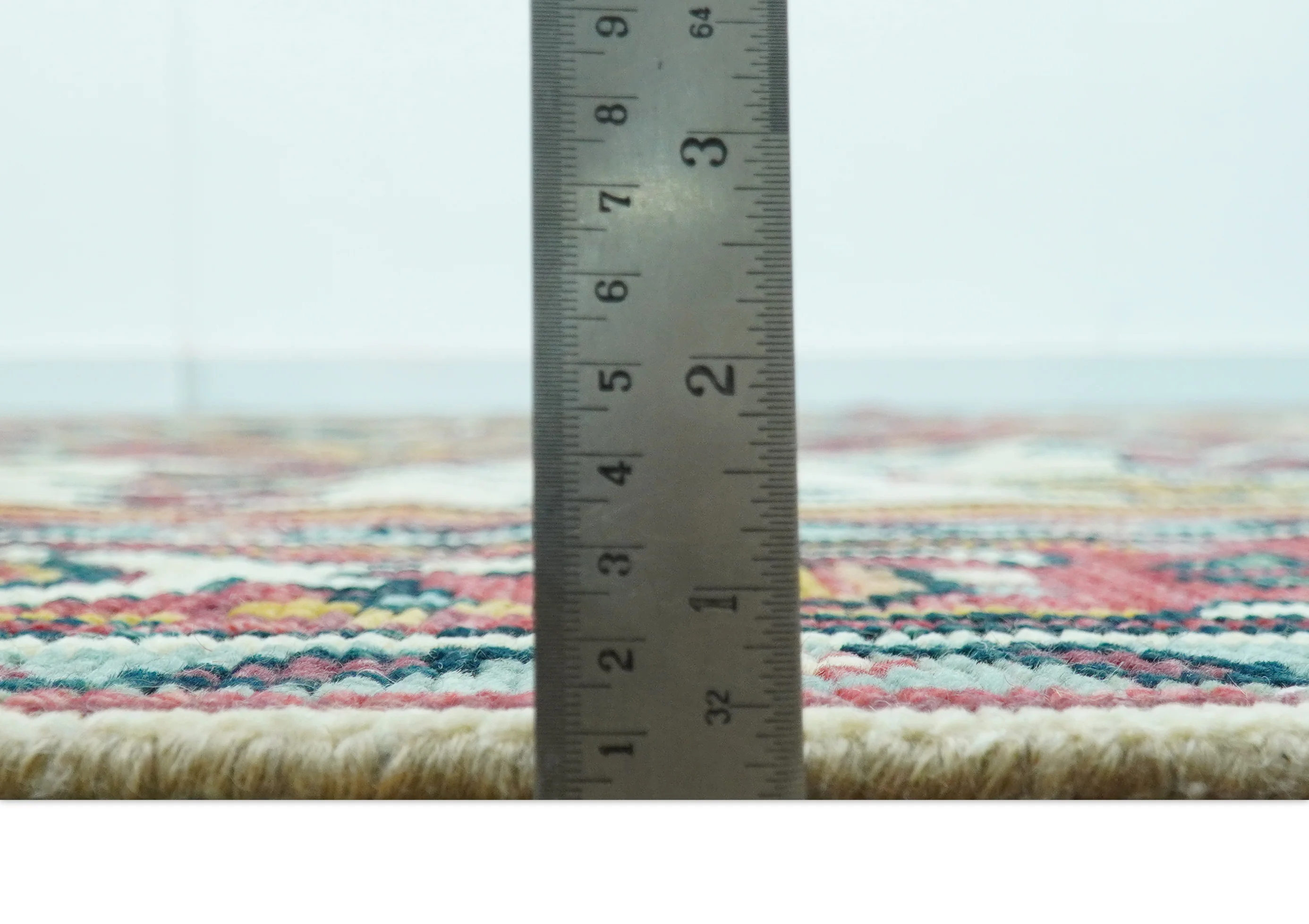 Custom Made Traditional Heriz Design Rust And Ivory Hand Knotted Wool Rug - Image 7