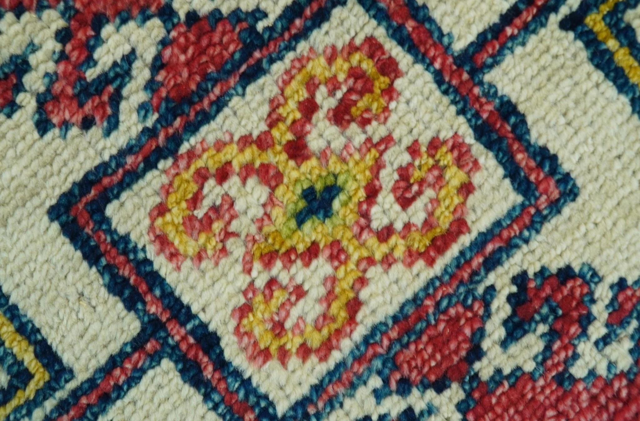 Custom Made Traditional Persian Design Red And Ivory Hand Knotted Wool Rug - Image 8