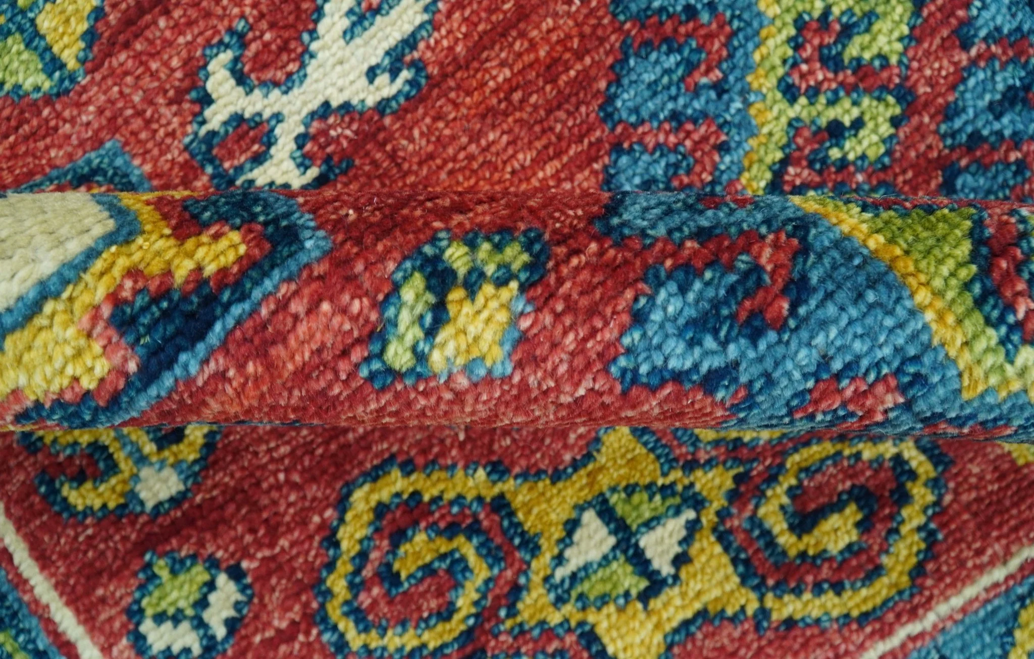 Custom Made Traditional Persian Design Red And Ivory Hand Knotted Wool Rug - Image 9