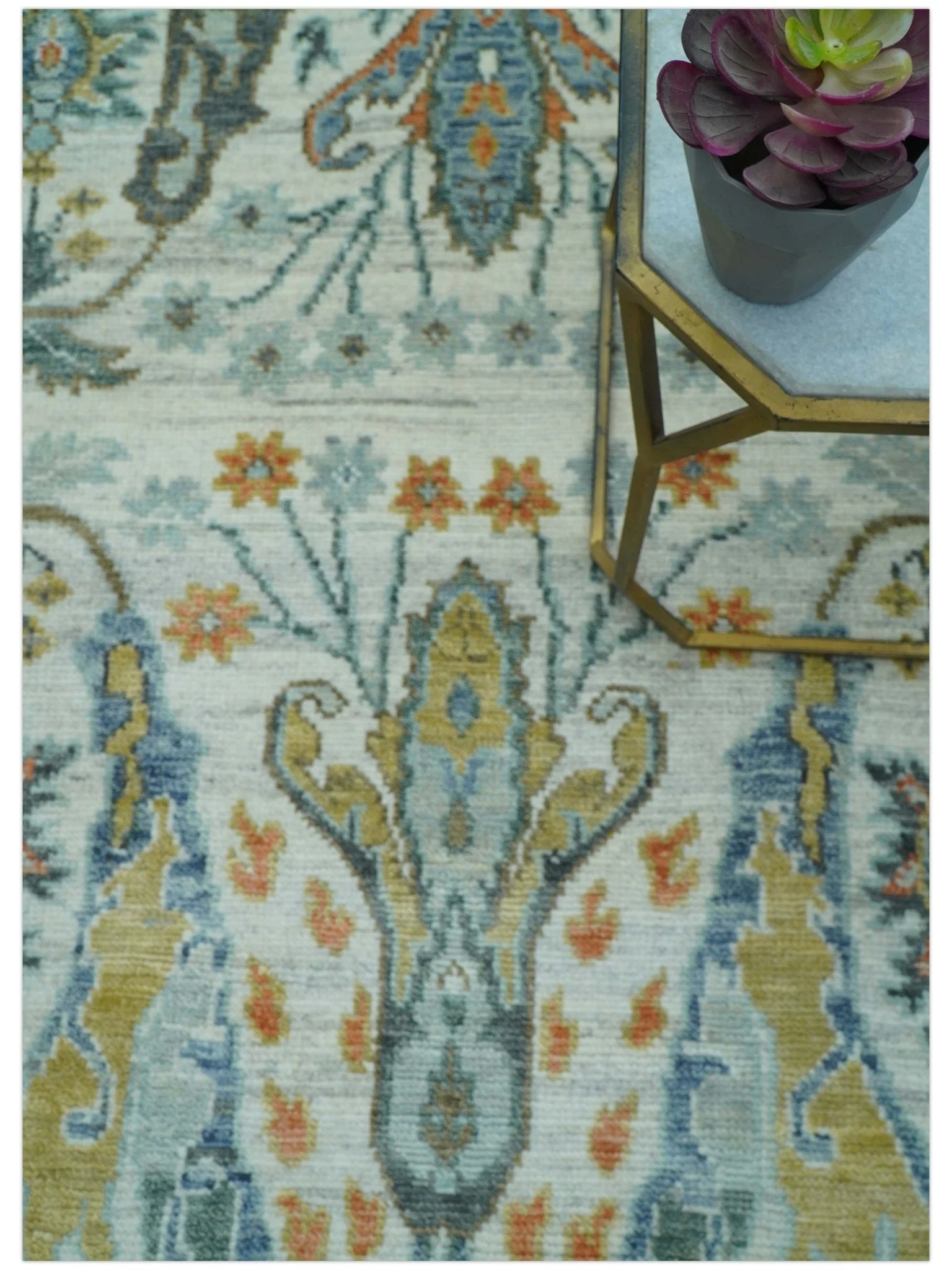 Dragon Custom Made Traditional Design Gray And Ivory Hand Knotted Wool Rug - Image 2