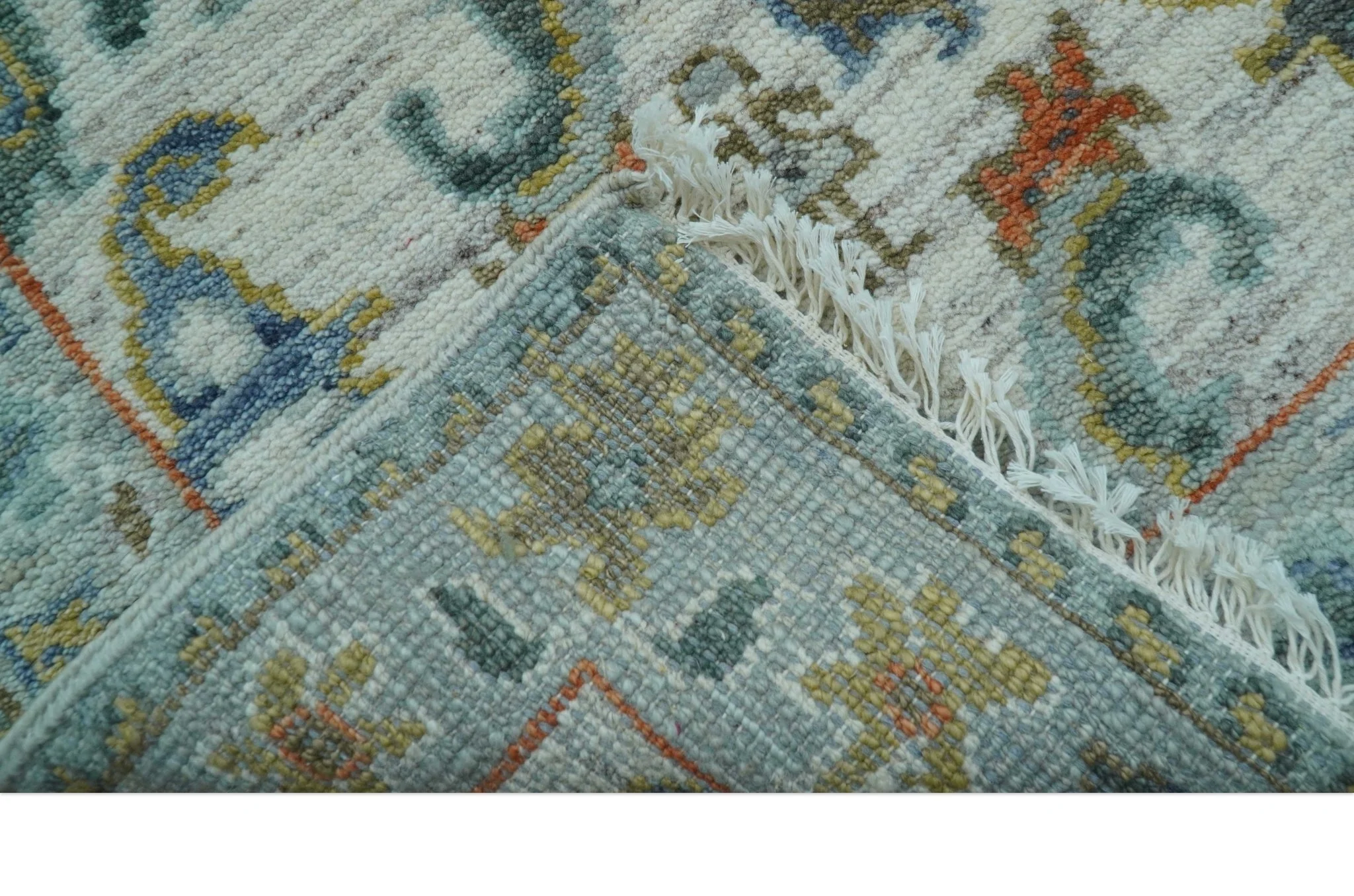Dragon Custom Made Traditional Design Gray And Ivory Hand Knotted Wool Rug - Image 3