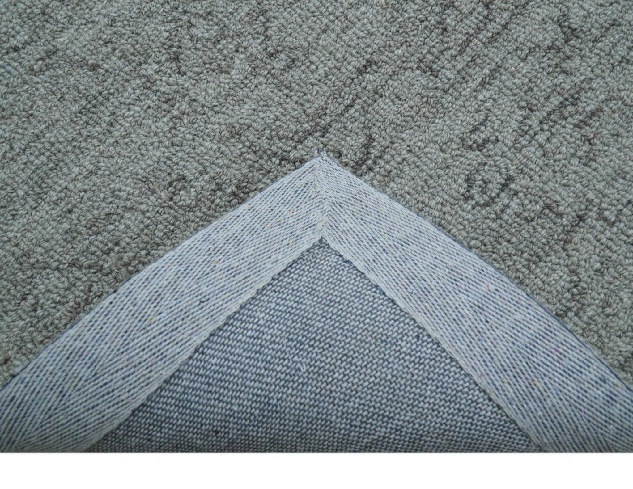 Custom Made Traditional Transitional Gray Hand Tufted wool rug - Image 5