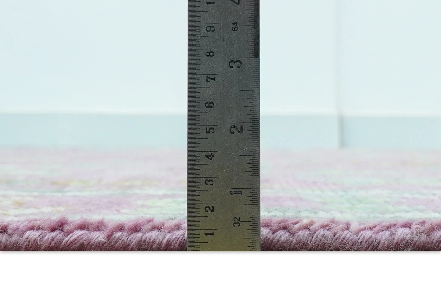 The Plants and Roots Pink and Green Hand Knotted Traditional Custom Made Wool Rug - Image 8