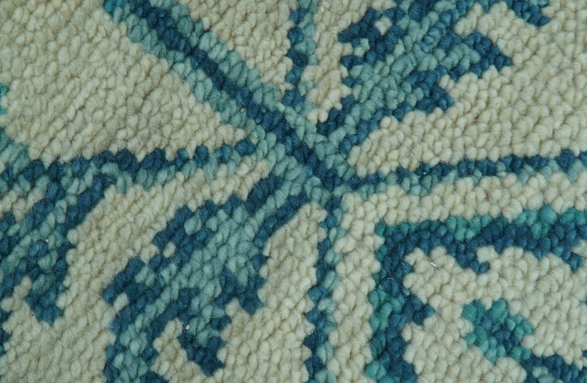 Custom Made Traditional Tree of Life Teal And Ivory Hand Knotted Wool Rug - Image 8