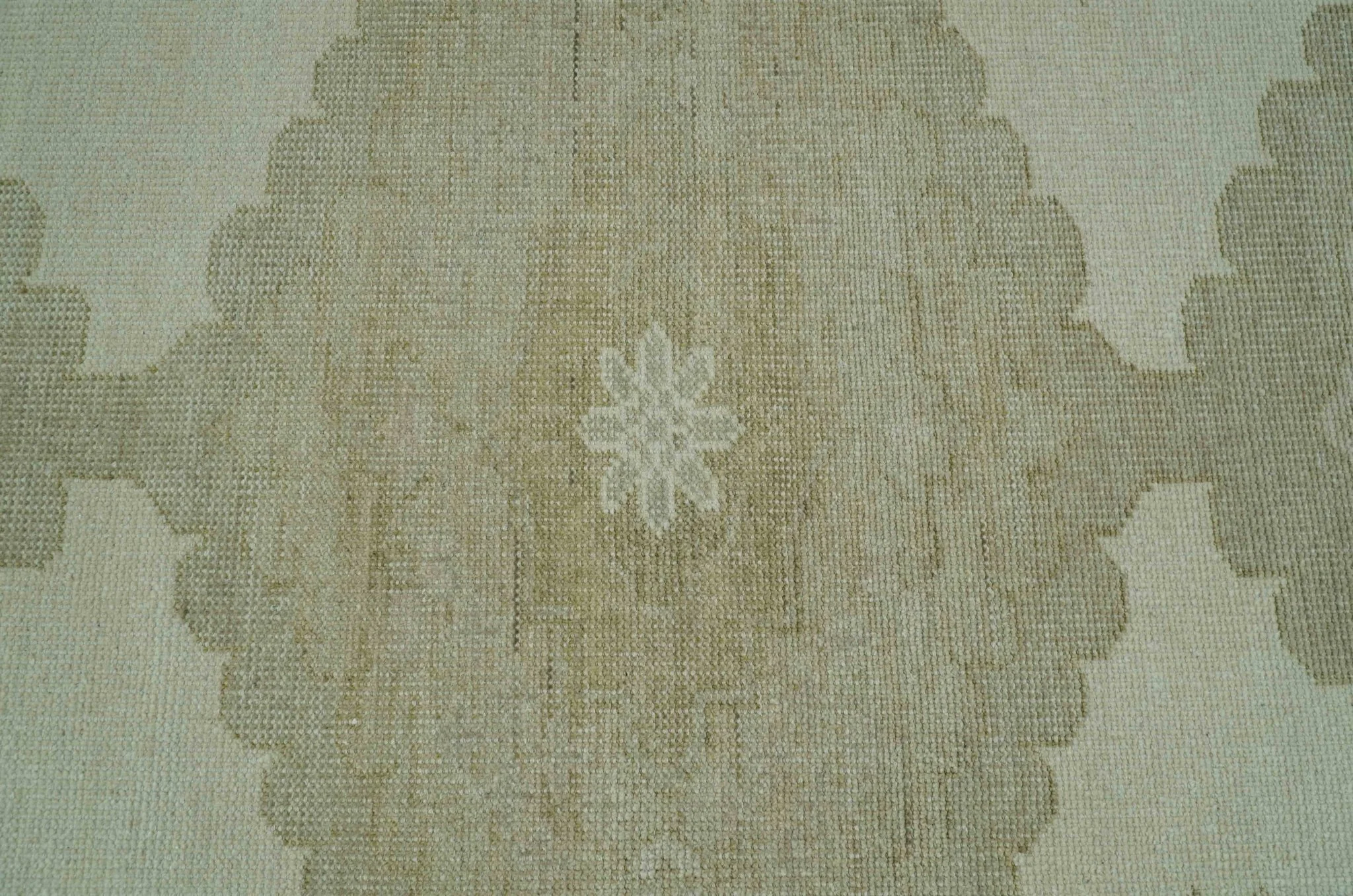 Custom Made Traditional Turkish Design Beige Hand knotted Wool Area Rug - Image 7