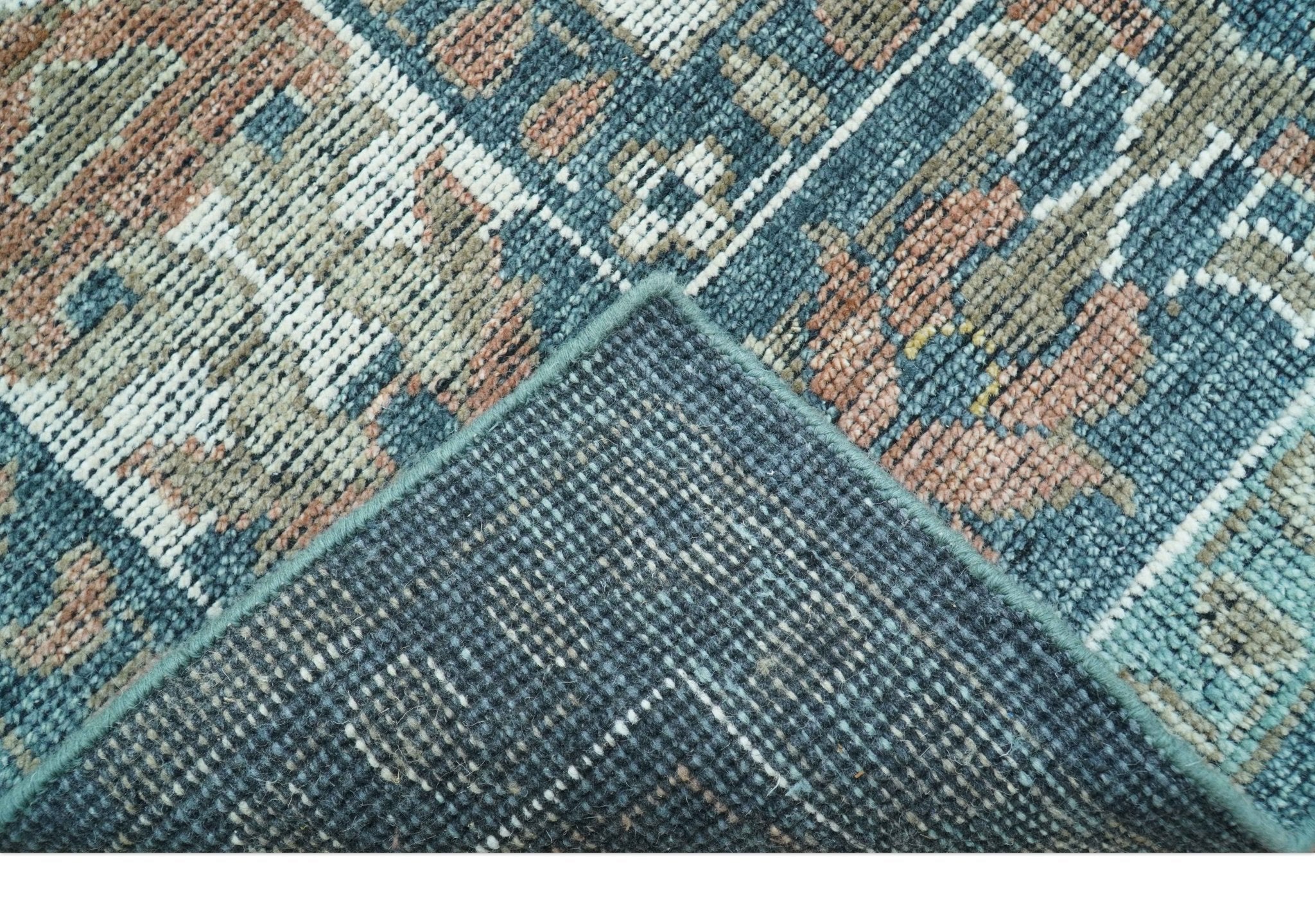 Custom Made Turkish Design Multi color Hand Knotted Wool Rug - Image 4