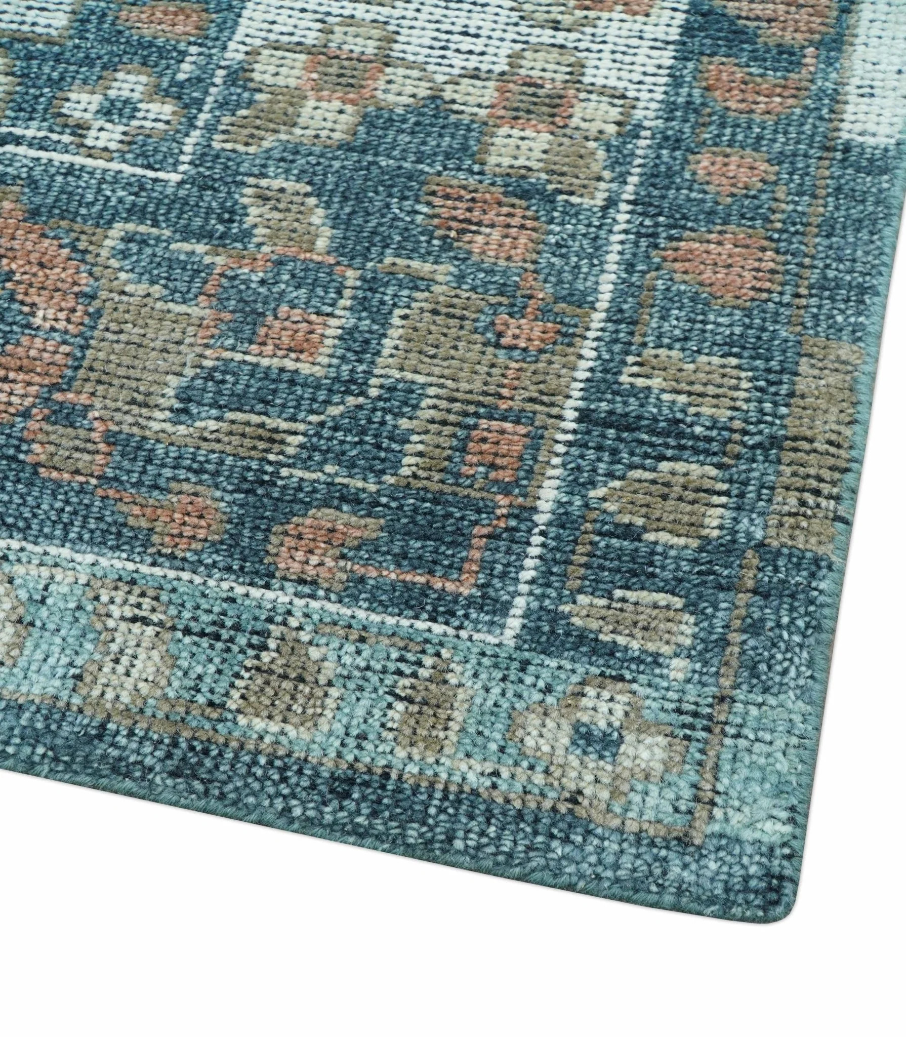 Custom Made Turkish Design Multi color Hand Knotted Wool Rug - Image 5
