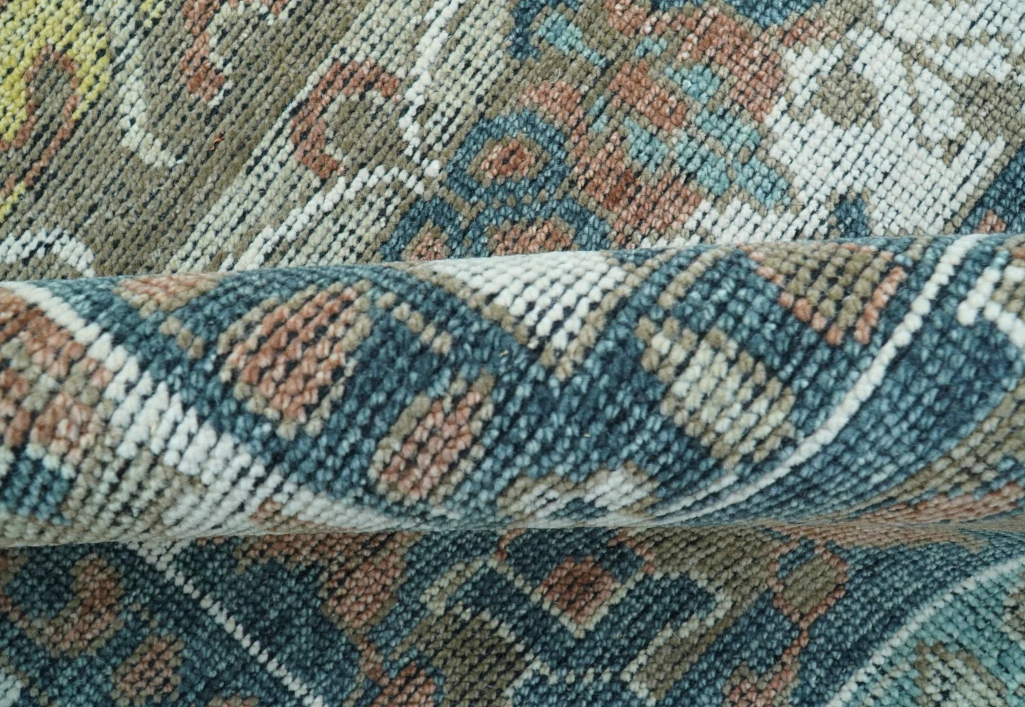 Custom Made Turkish Design Multi color Hand Knotted Wool Rug - Image 8