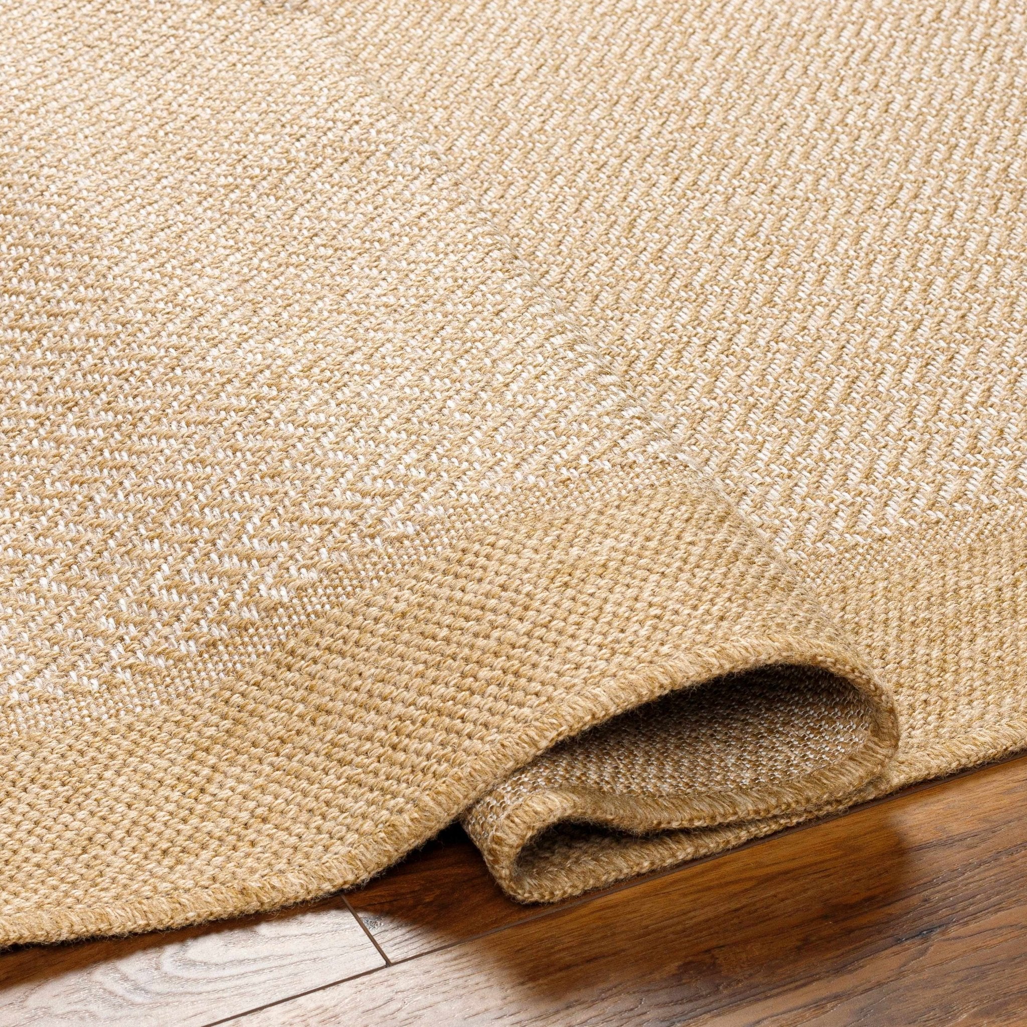 Endre Chevron Pattern Beige And Ivory Machine Woven Indoor & Outdoor Rug - Image 4