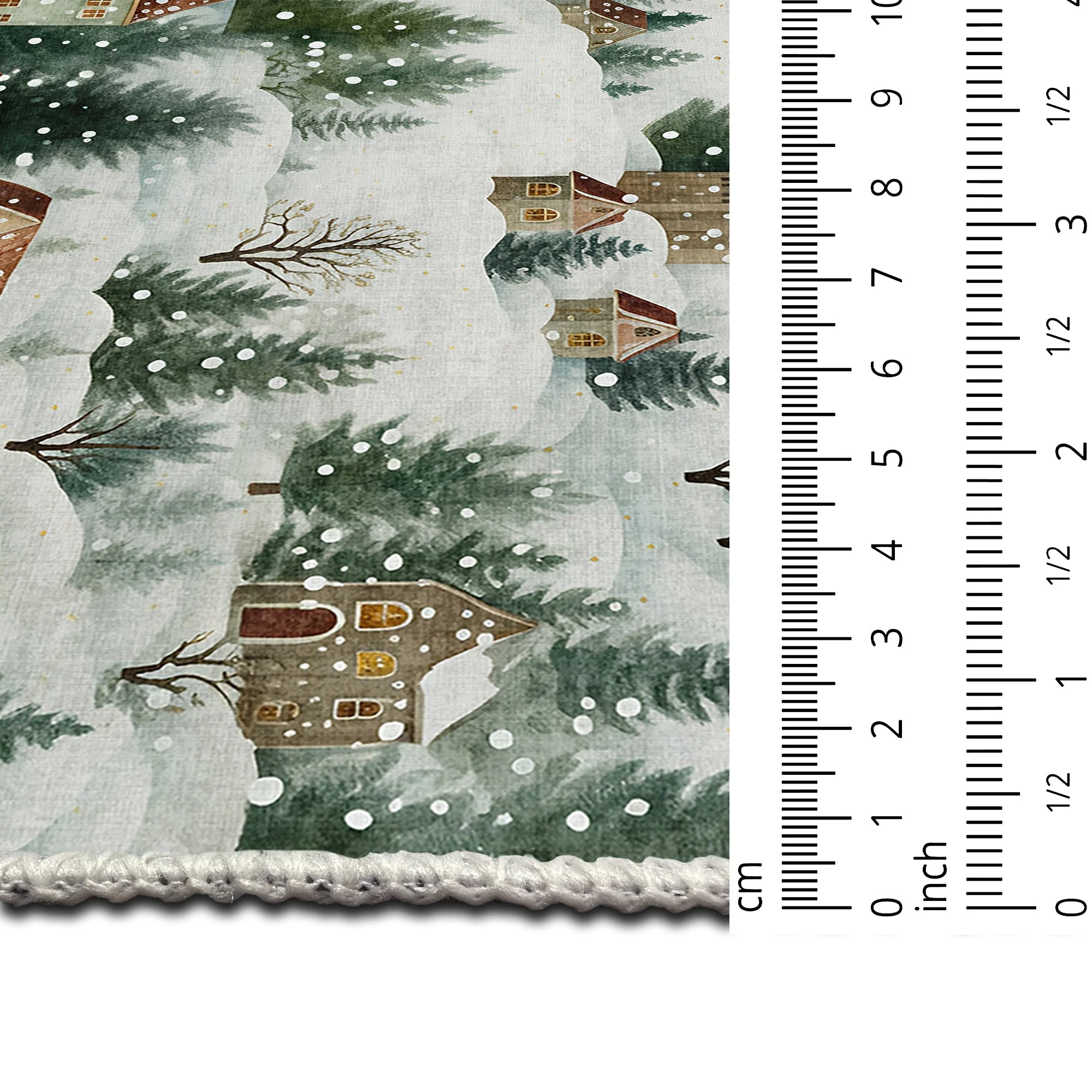Evolin Christmas Green Machine Washable Cotton Area Rug - Image 7