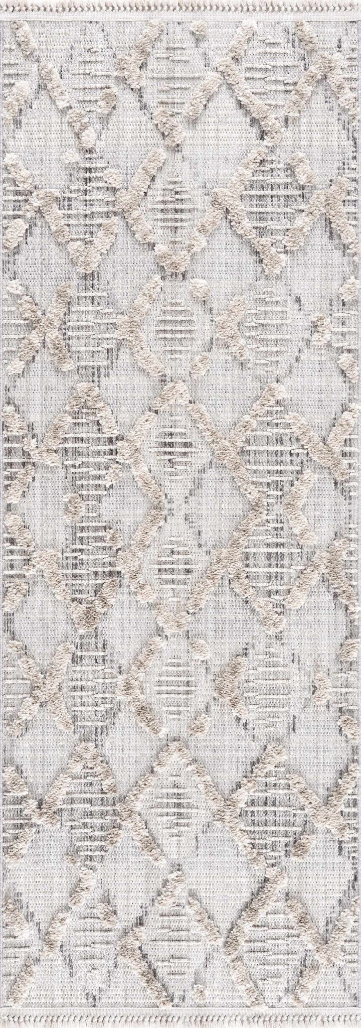 Gray, Silver and Brown Geometrical Texture Area Rug - Image 11