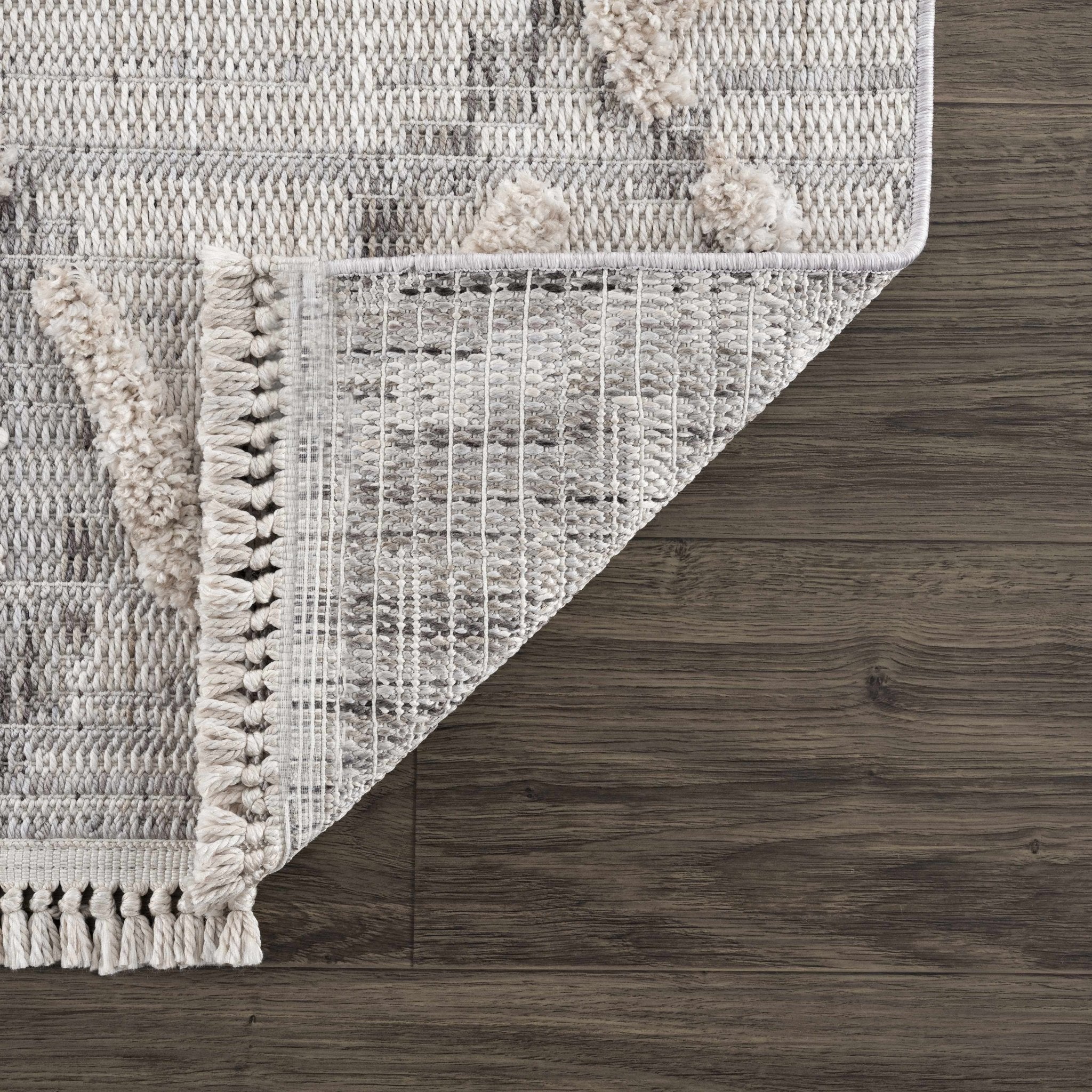 Gray, Silver and Brown Geometrical Texture Area Rug - Image 13