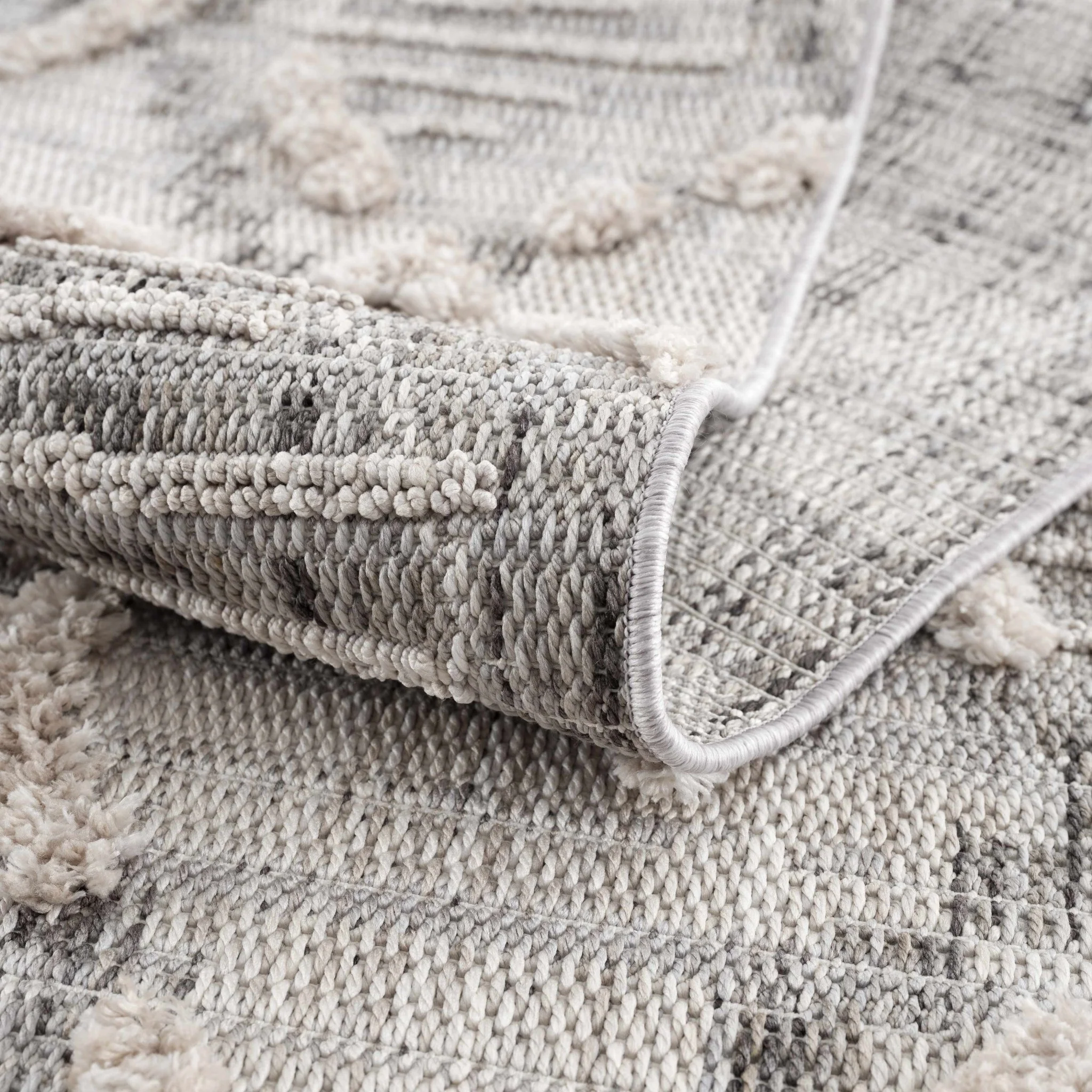 Gray, Silver and Brown Geometrical Texture Area Rug - Image 15