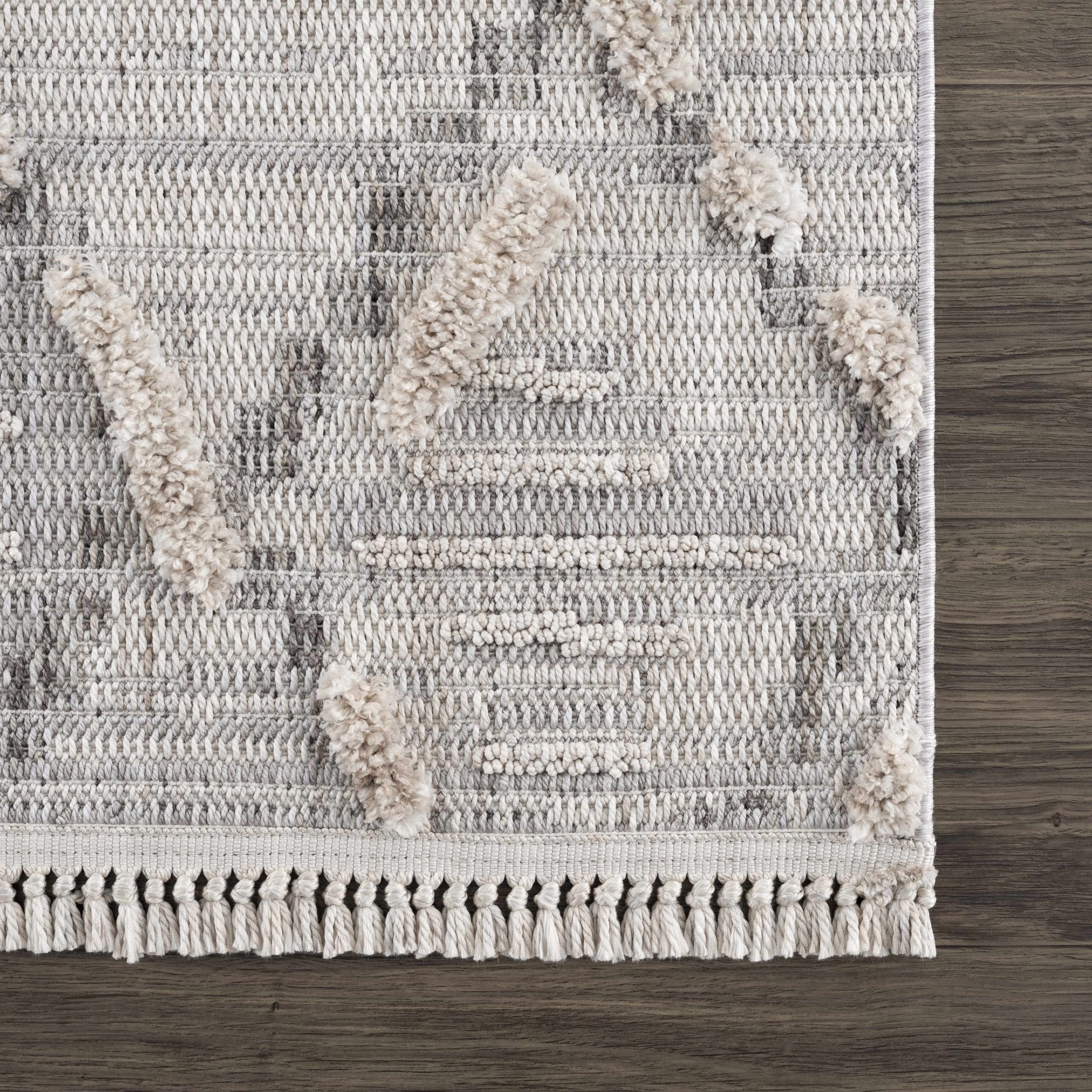 Gray, Silver and Brown Geometrical Texture Area Rug - Image 18