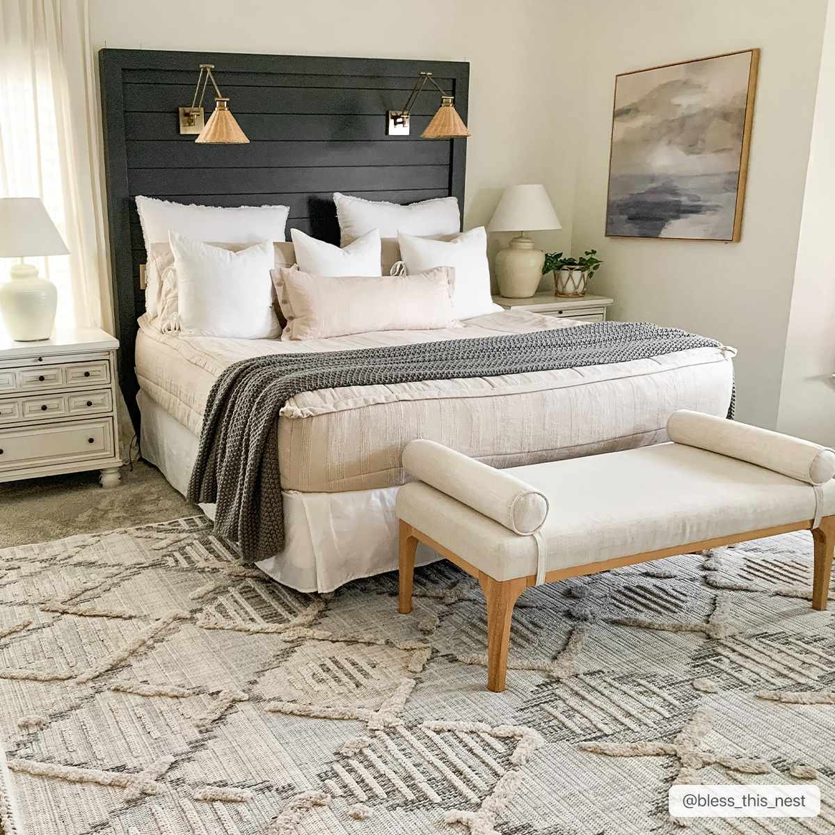 Gray, Silver and Brown Geometrical Texture Area Rug - Image 2