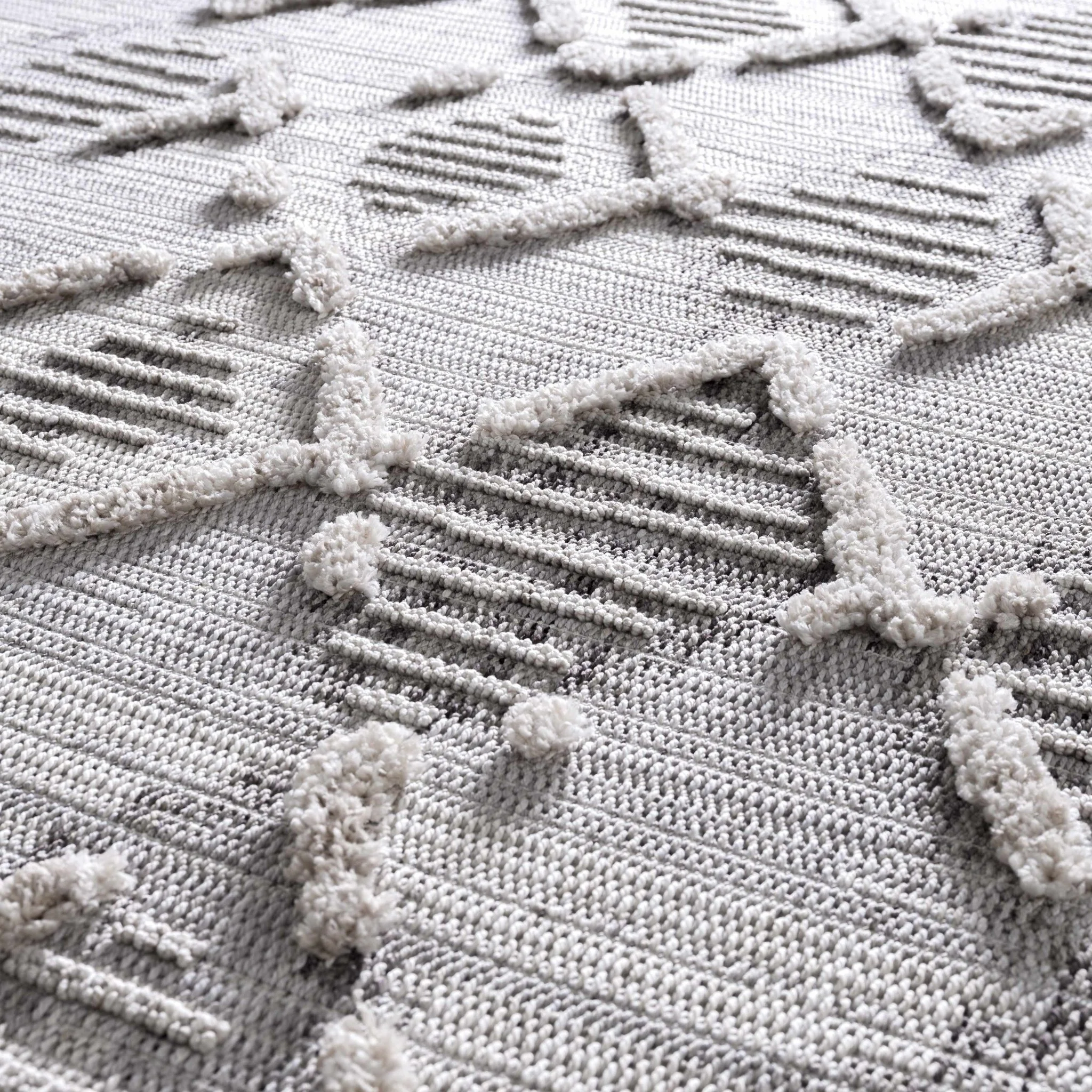 Gray, Silver and Brown Geometrical Texture Area Rug - Image 21