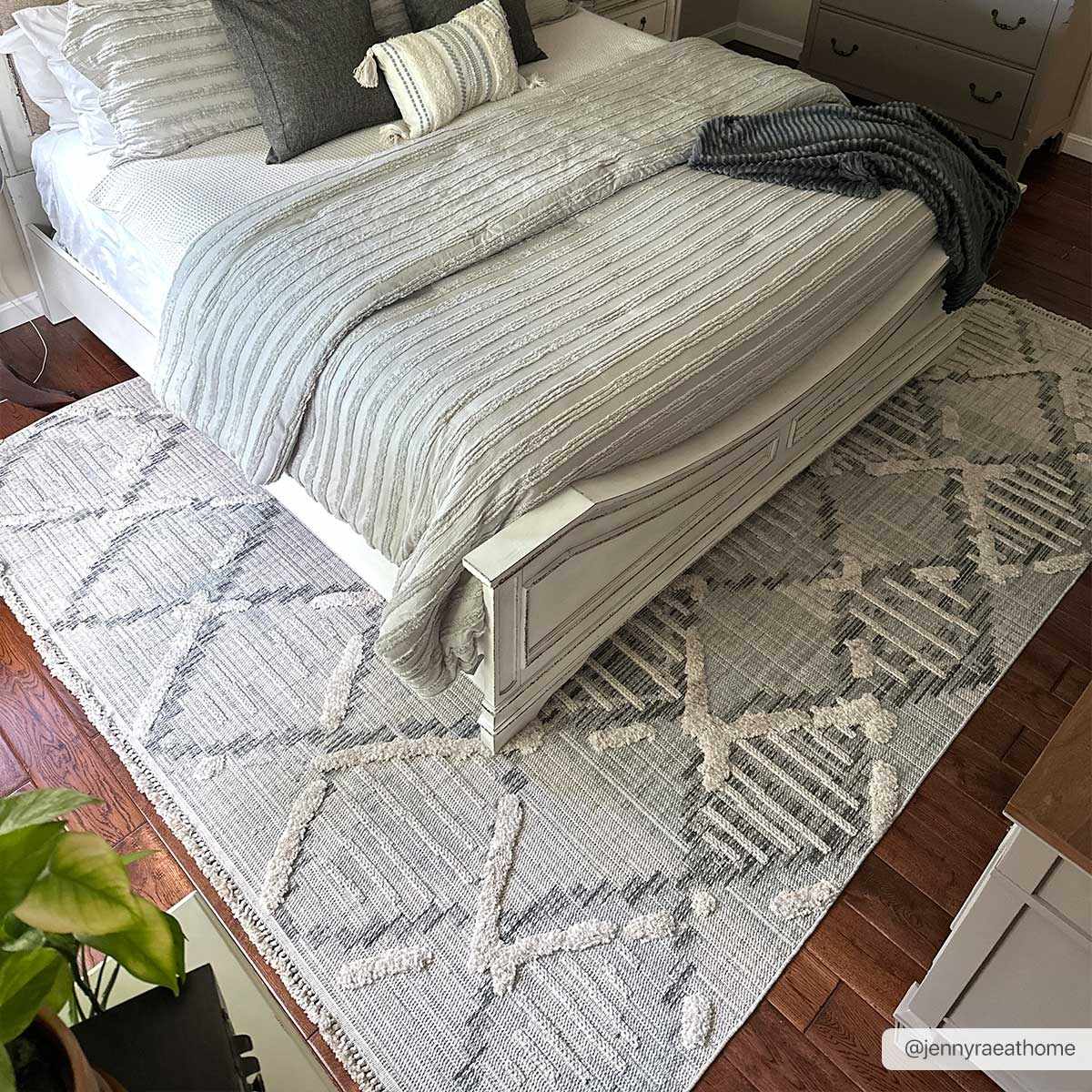 Gray, Silver and Brown Geometrical Texture Area Rug - Image 4