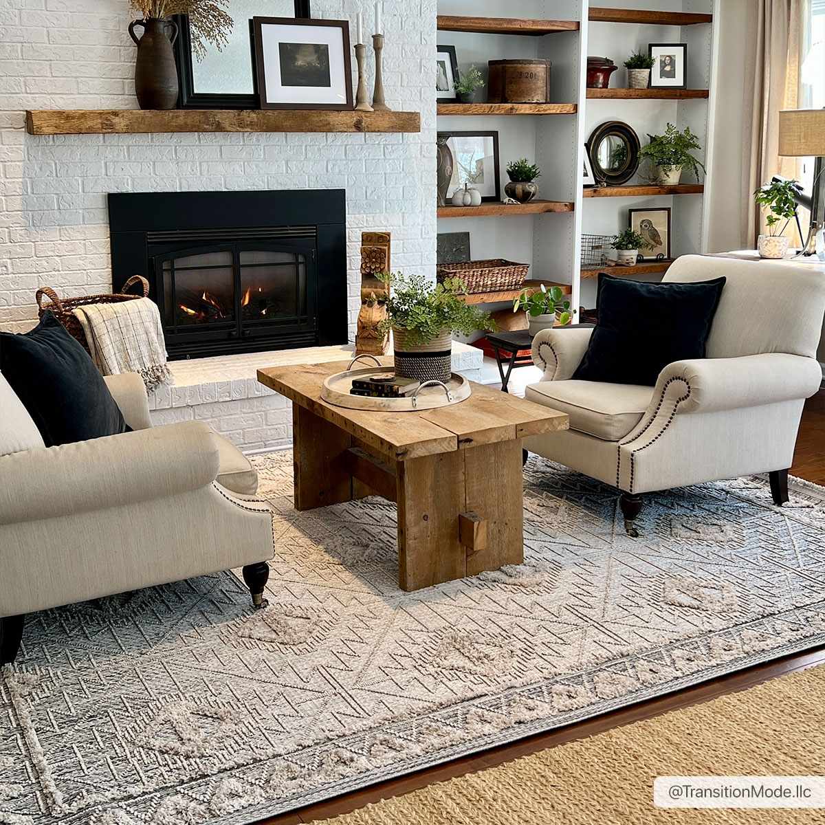 Flat woven Silver, Gray and Beige Geometrical Texture Area Rug - Image 8