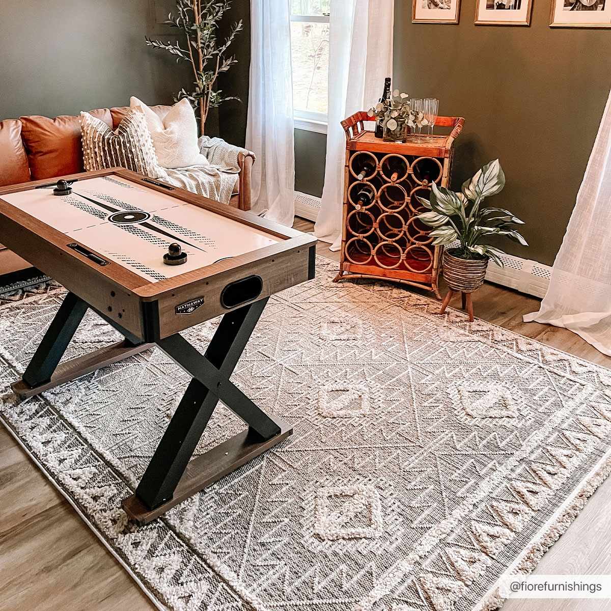 Flat woven Silver, Gray and Beige Geometrical Texture Area Rug - Image 9