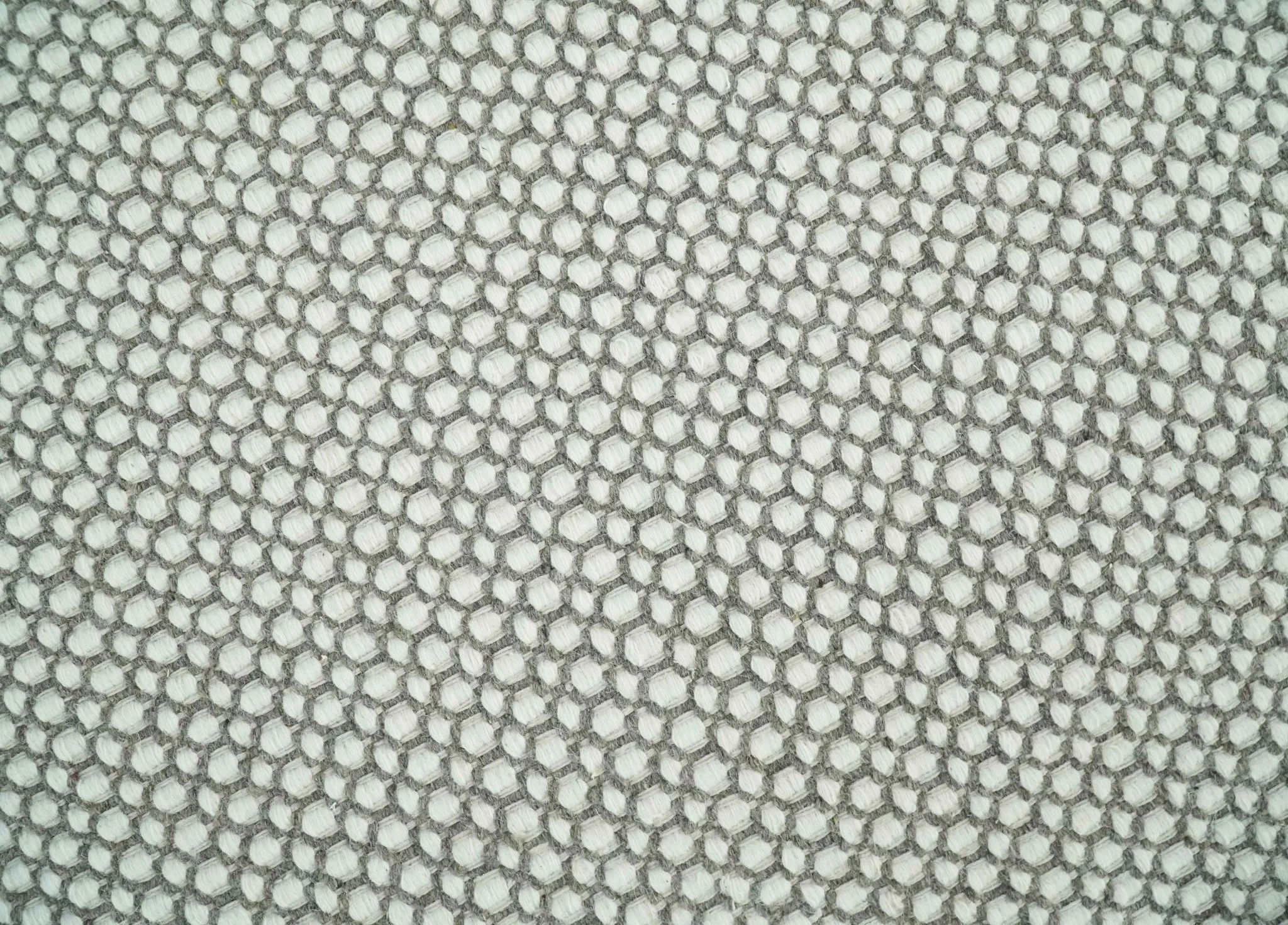 Flatwoven Dhurrie 8x10 and 9x12 Modern Checkered Gray and Ivory Wool Area Rug, Layering Rug | TRDCP832 - Image 2