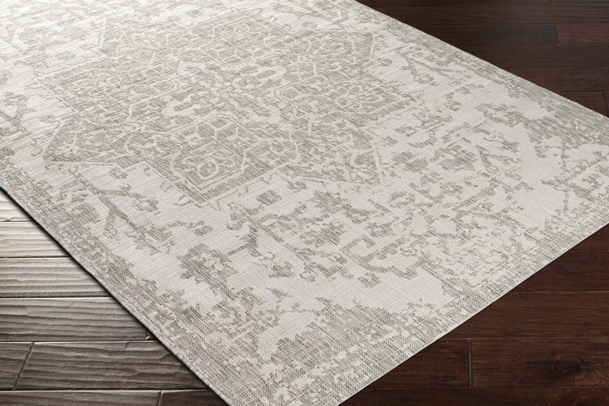 Ivory and Beige Traditional Medallion Design indoor and outdoor Area Rug - Image 14