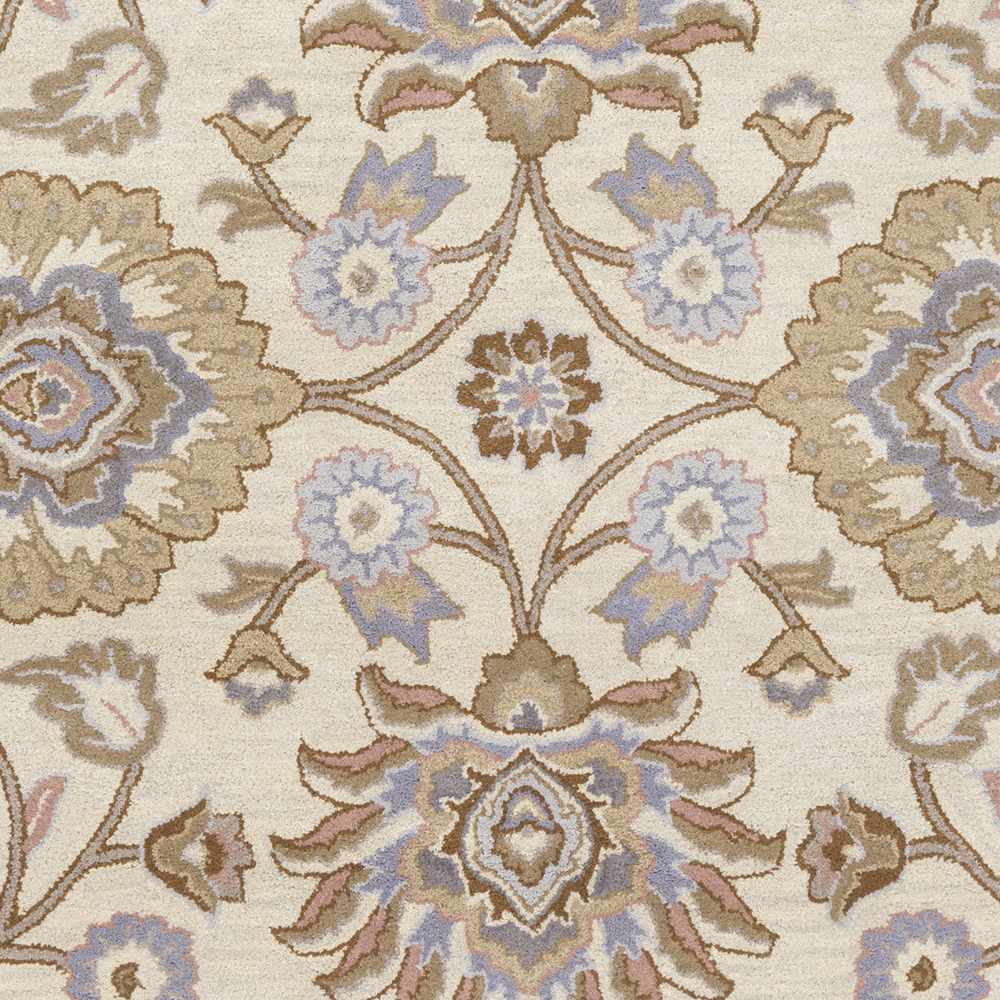 Floral Beige, Tan, Violet and Brown Traditional Hand Tufted wool area Rug - Image 11