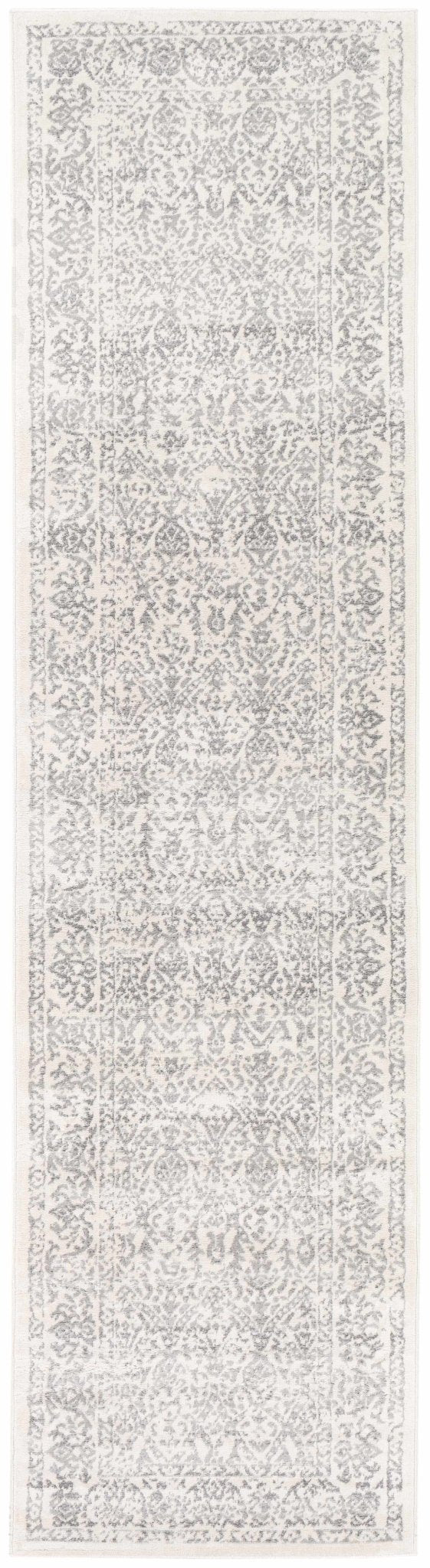 Premium style Traditional Ikat Design Ivory, Beige and Charcoal Area Rug - Image 10