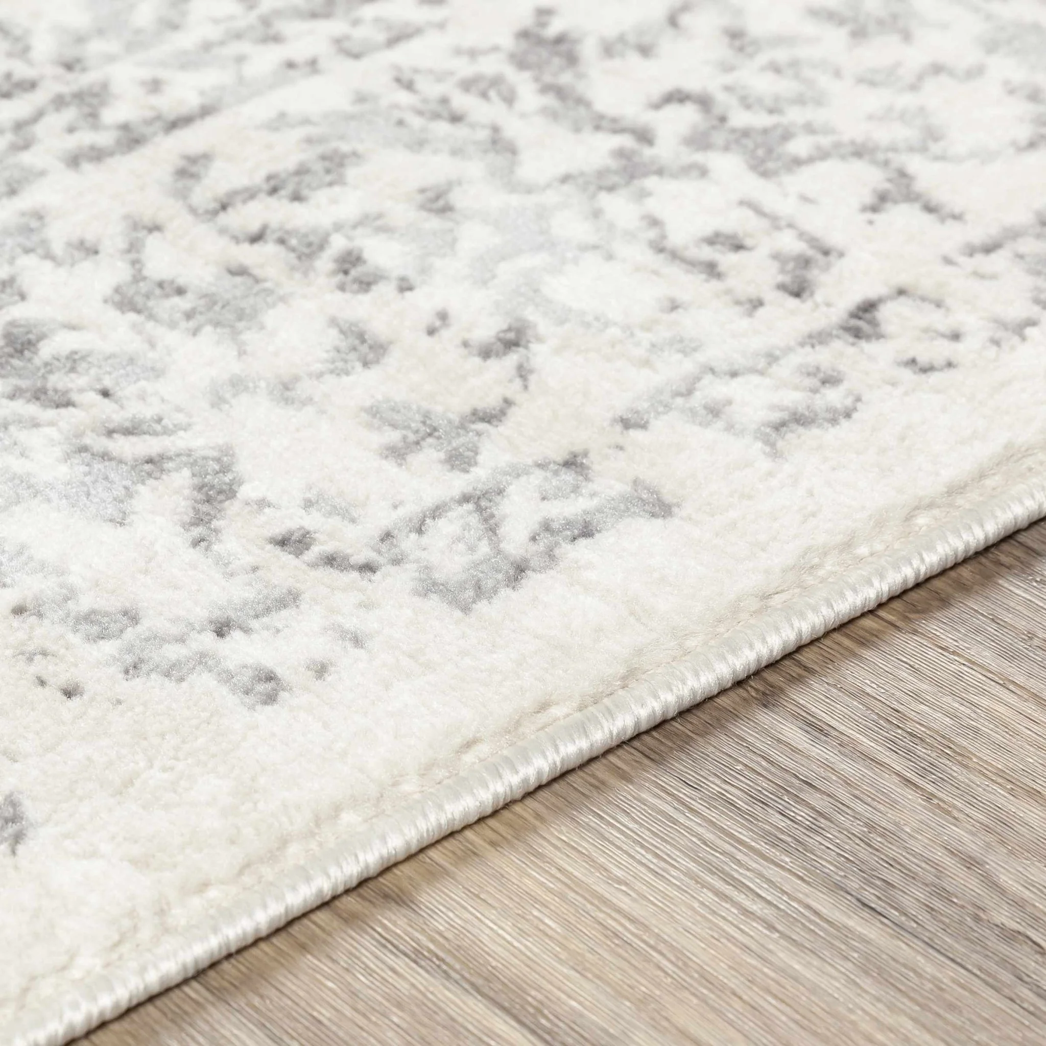 Premium style Traditional Ikat Design Ivory, Beige and Charcoal Area Rug - Image 7