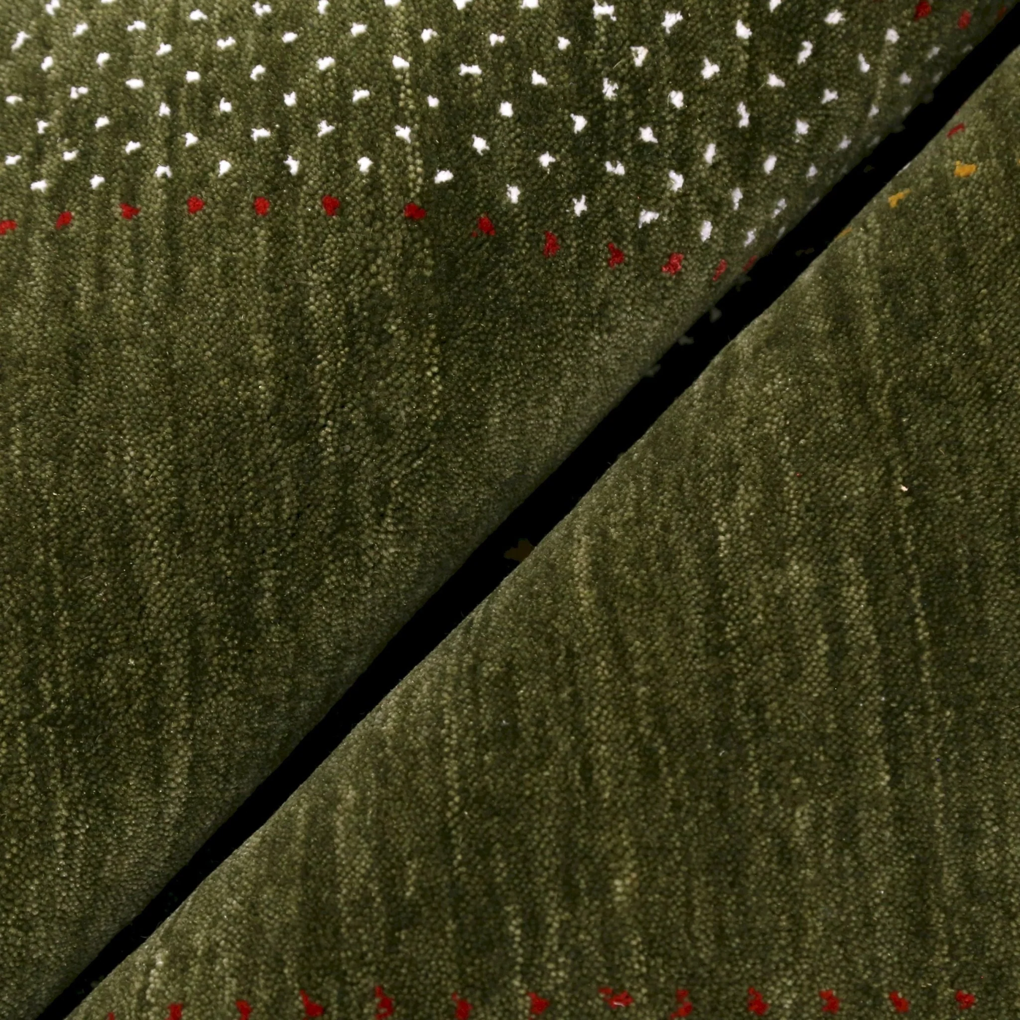 Gabbeh Design Hand Loomed Green Wool Area Rug - Image 10