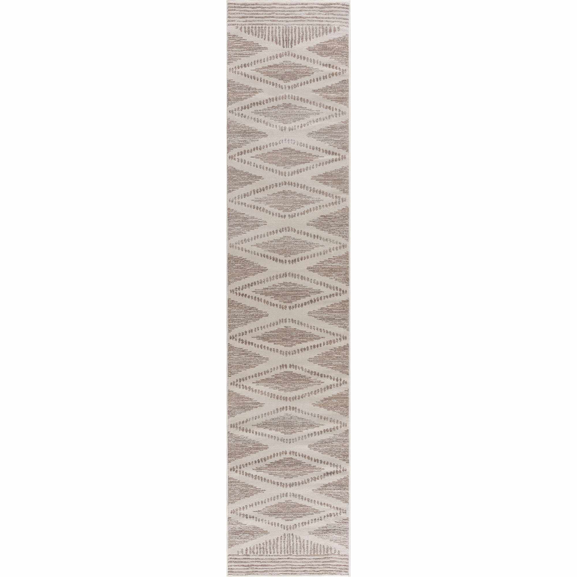 Contemporary Geometric Beige and Brown Low pile multi size Area Rug - Image 5