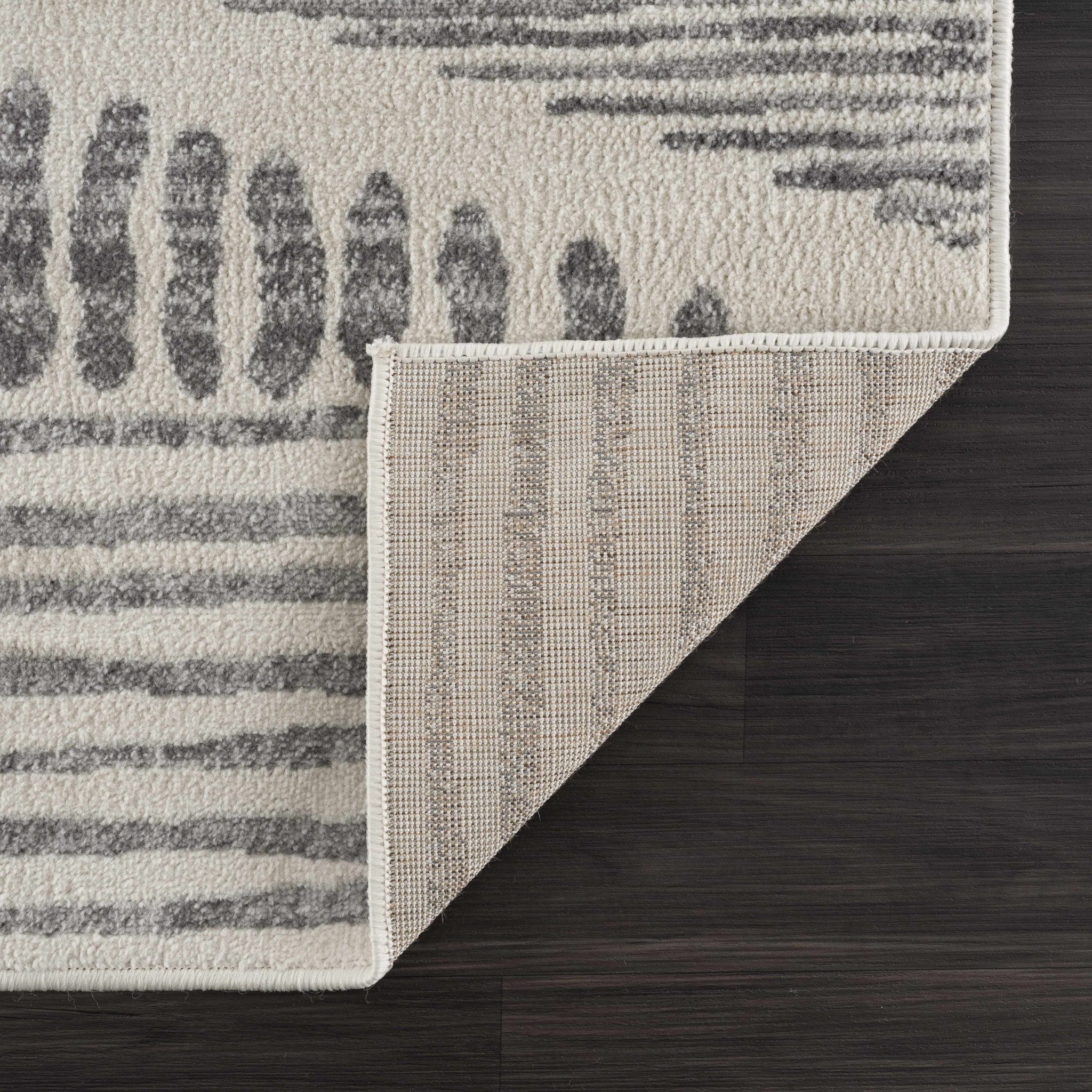 Contemporary Geometric Design Beige and Gray Low pile  Area Rug - Image 8