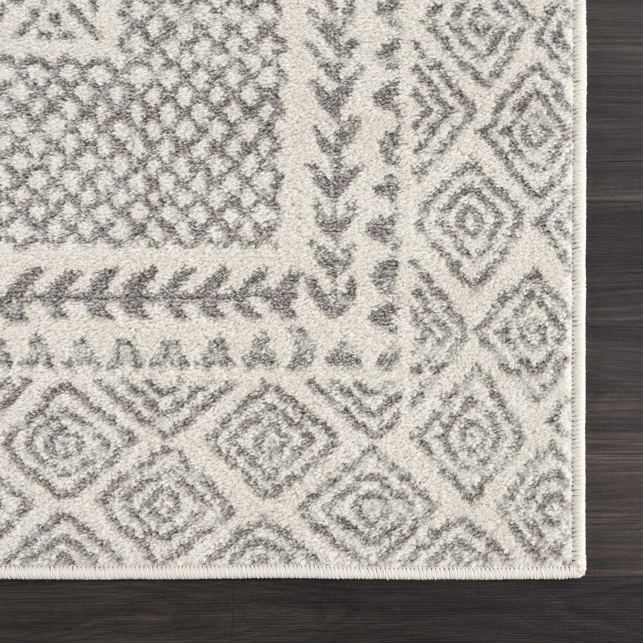 Contemporary Traditional Gray and Ivory Neutral Area Rug - Image 4