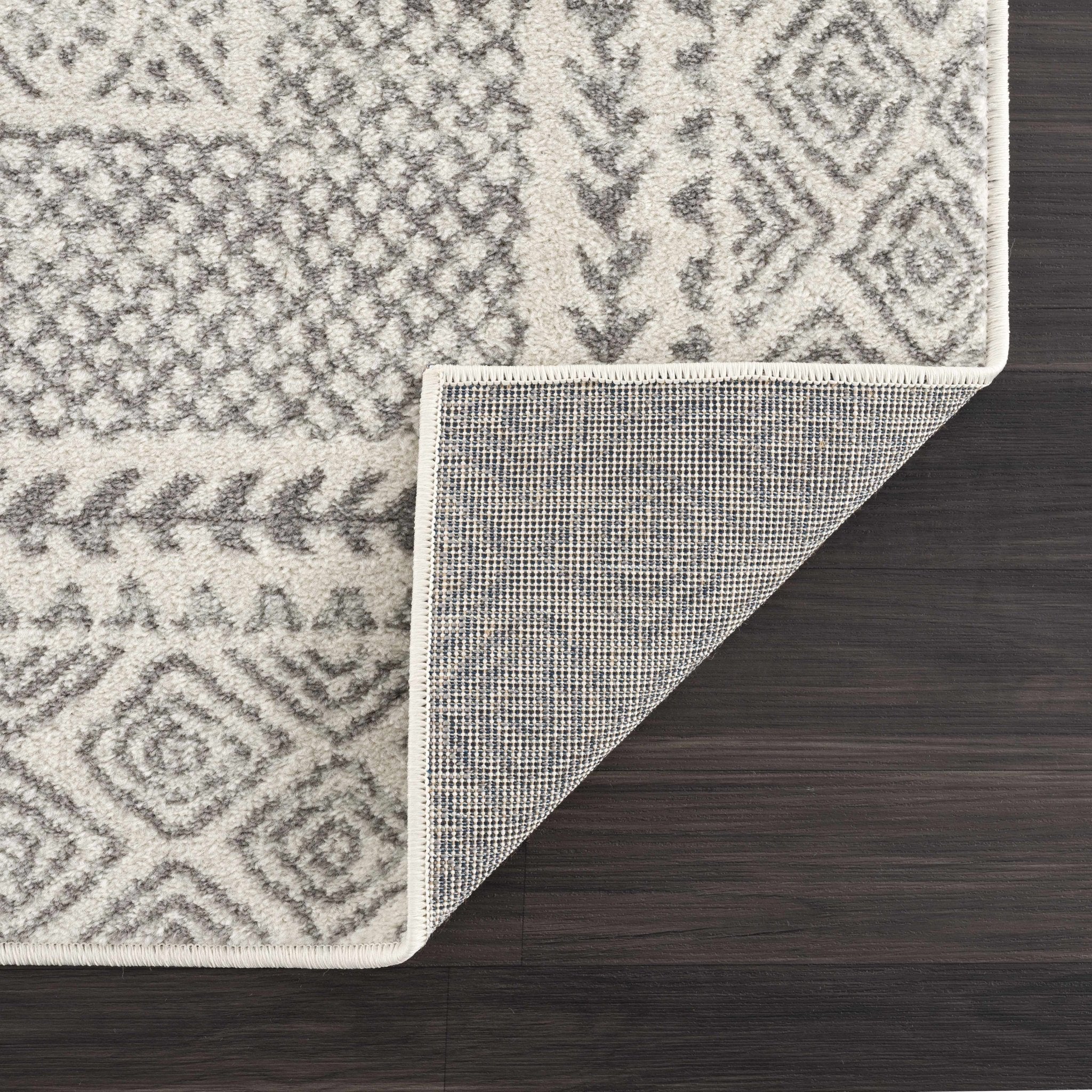 Contemporary Traditional Gray and Ivory Neutral Area Rug - Image 5