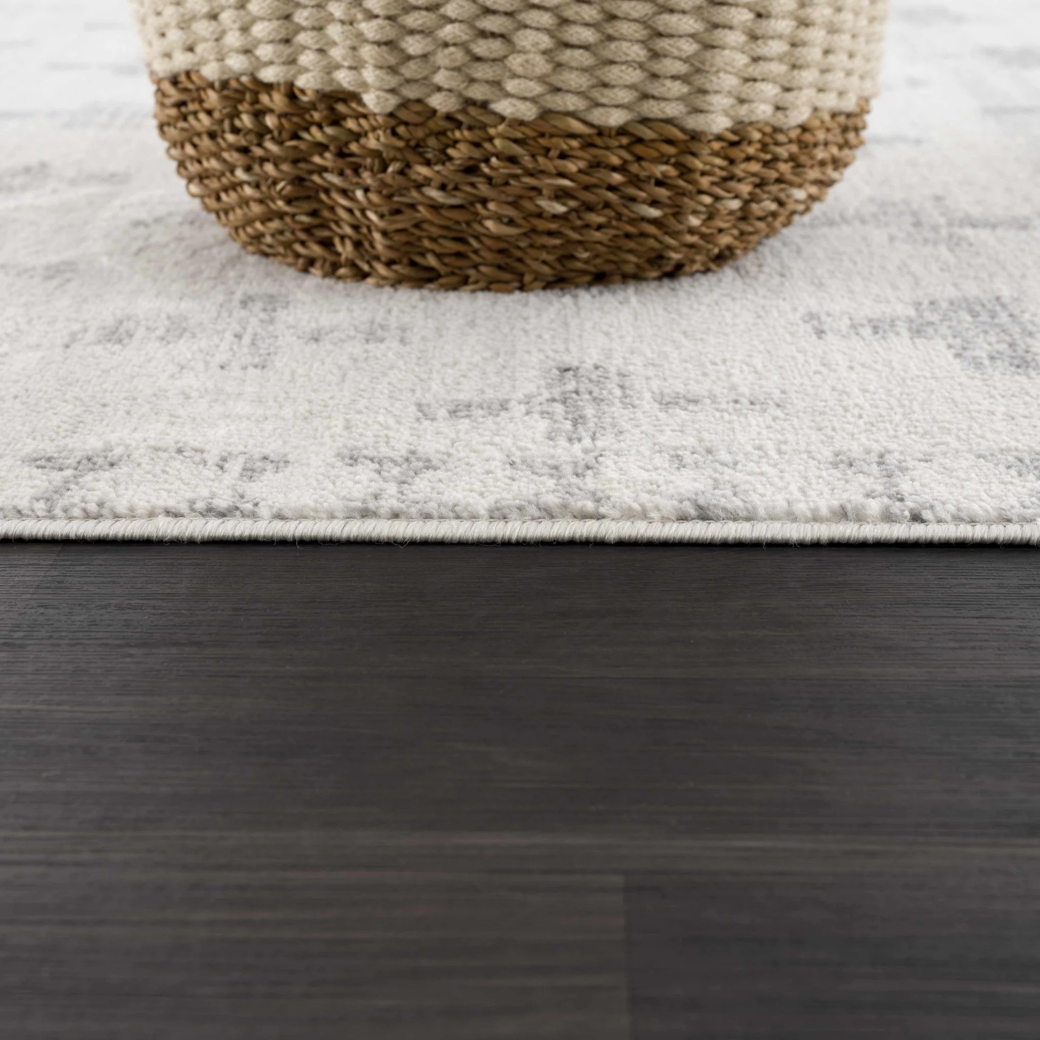 Contemporary Geometric Ivory and Gray Medium pile multi size Area Rug - Image 10