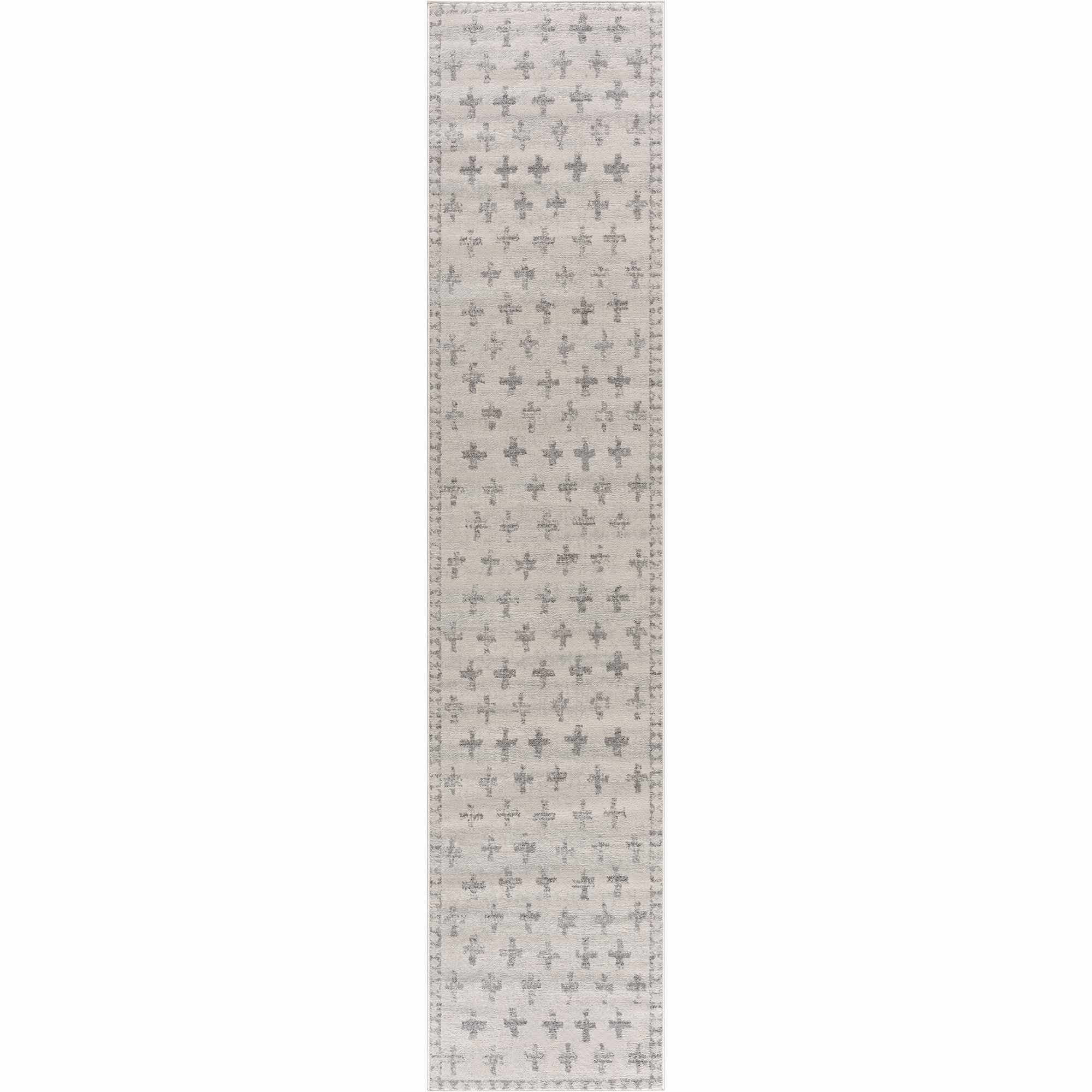 Contemporary Geometric Ivory and Gray Medium pile multi size Area Rug - Image 6
