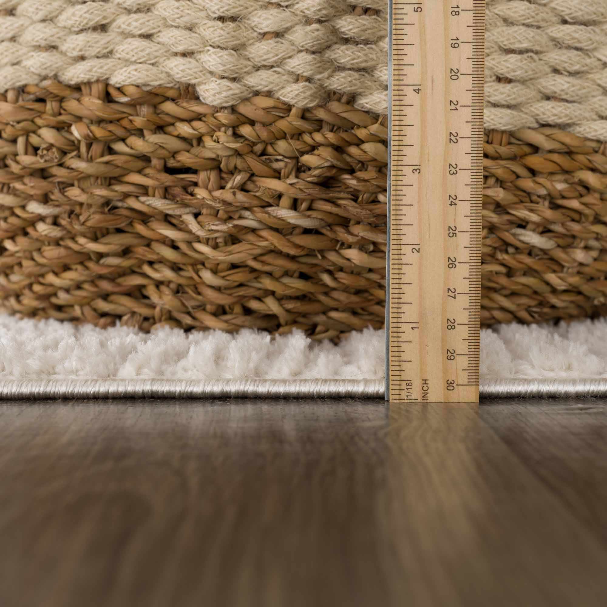 Modern Geometrical Beige Checkered Plush Pile Moroccan Style Area Rug - Image 13