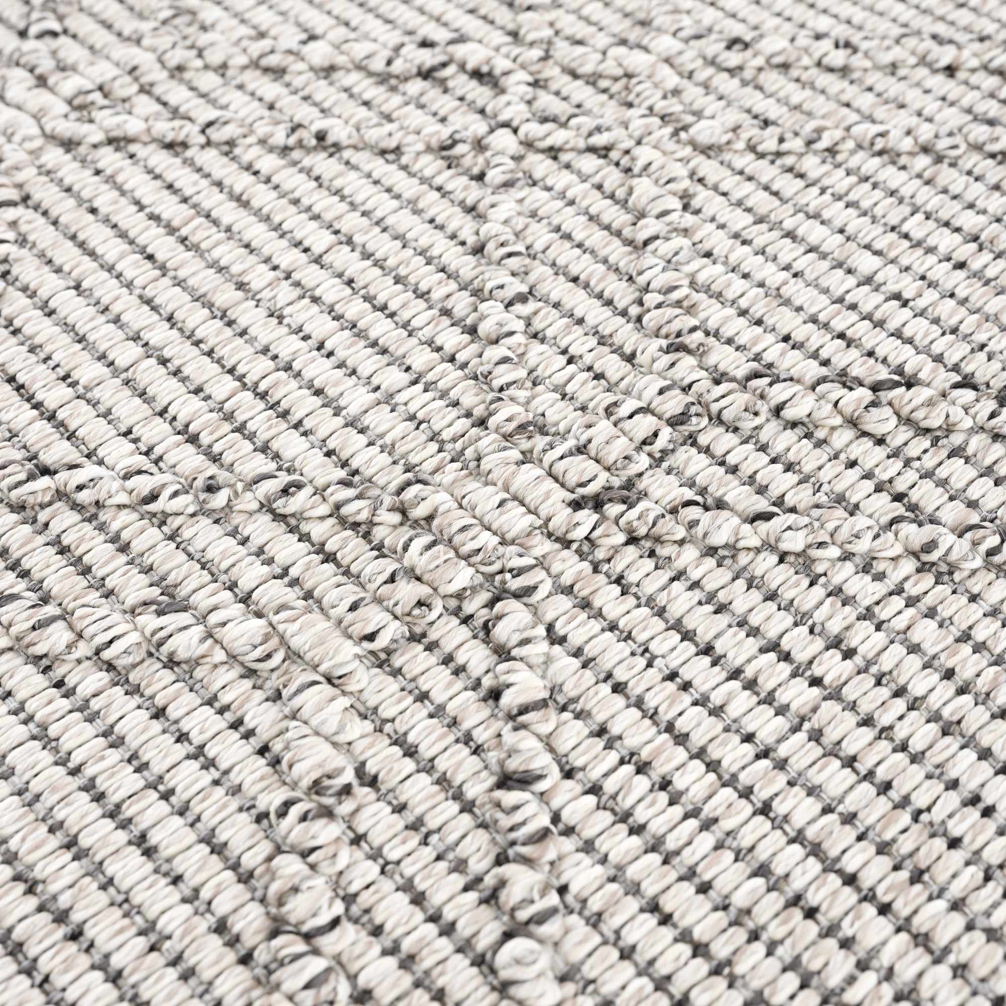 Modern Geometrical Texture Silver and Charcoal Outdoor Safe Area Rug - Image 12