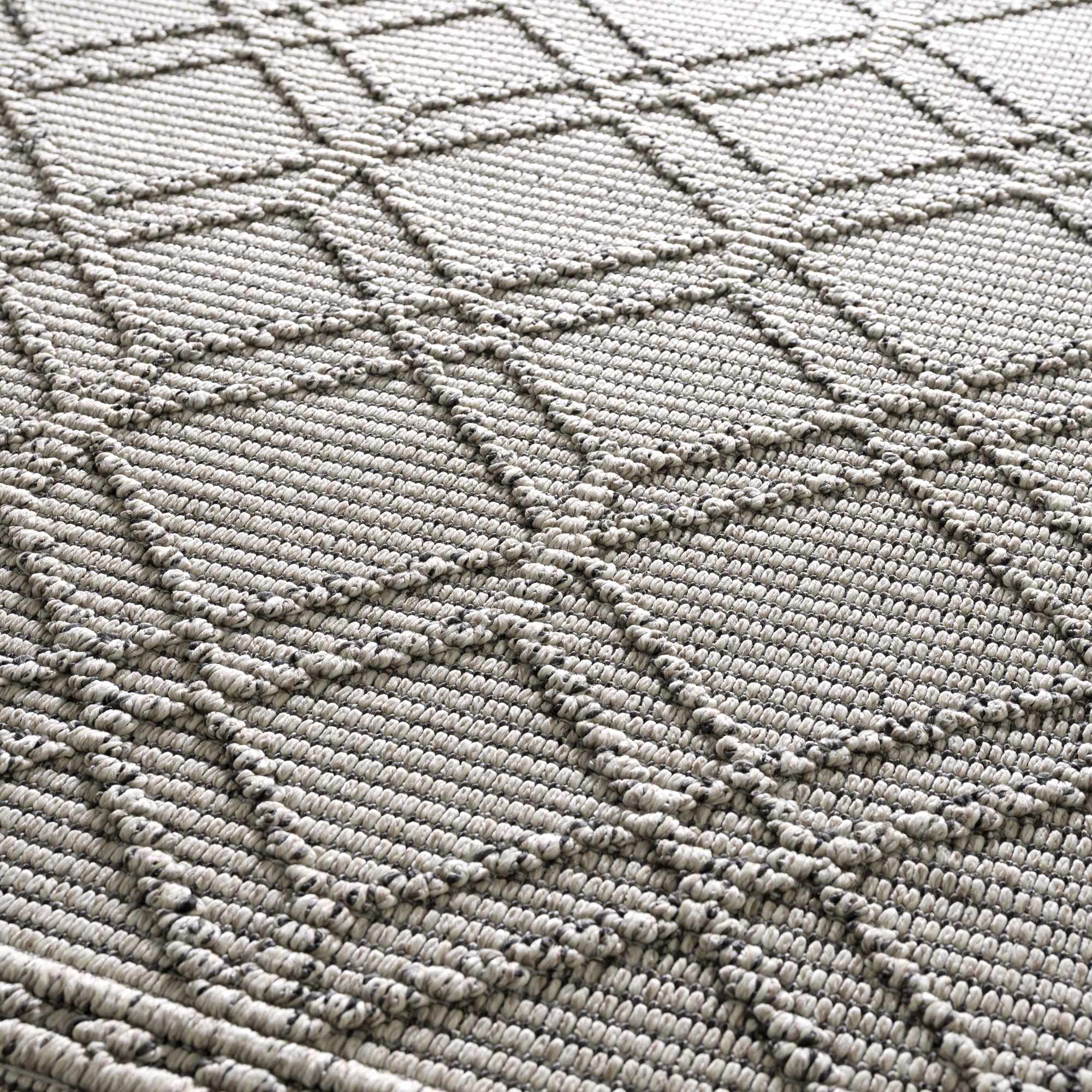 Modern Geometrical Texture Silver and Charcoal Outdoor Safe Area Rug - Image 13