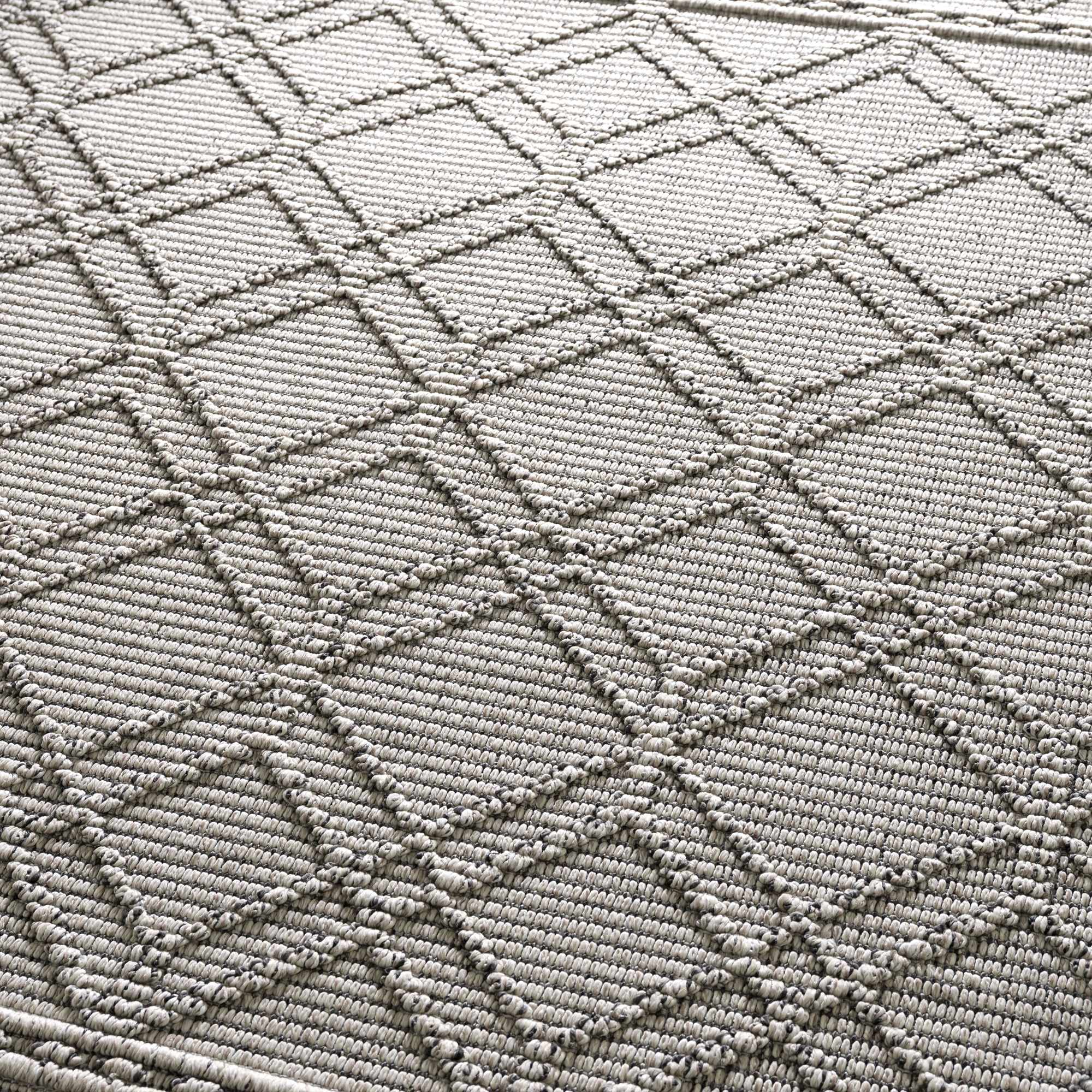 Modern Geometrical Texture Silver and Charcoal Outdoor Safe Area Rug - Image 14