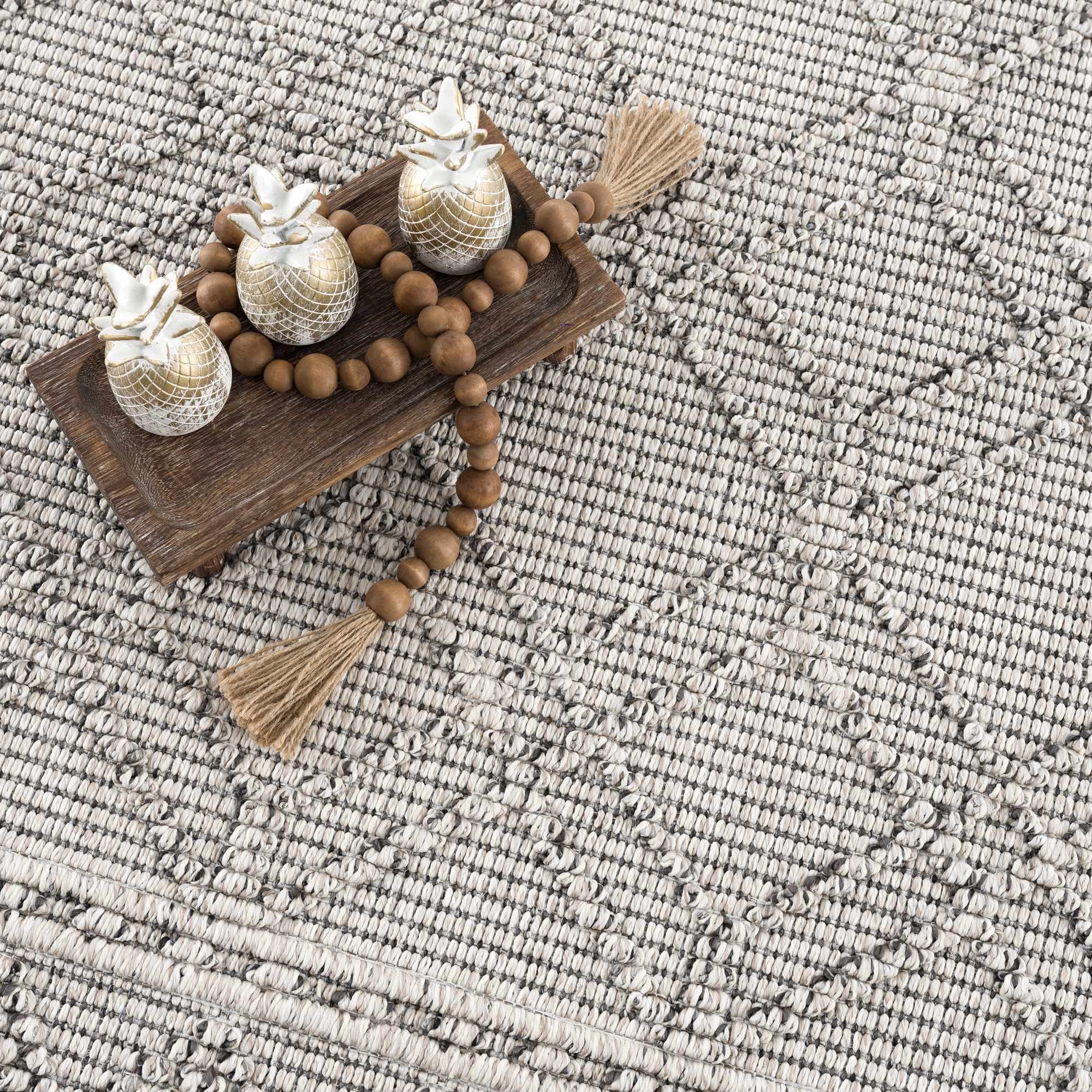 Modern Geometrical Texture Silver and Charcoal Outdoor Safe Area Rug - Image 15