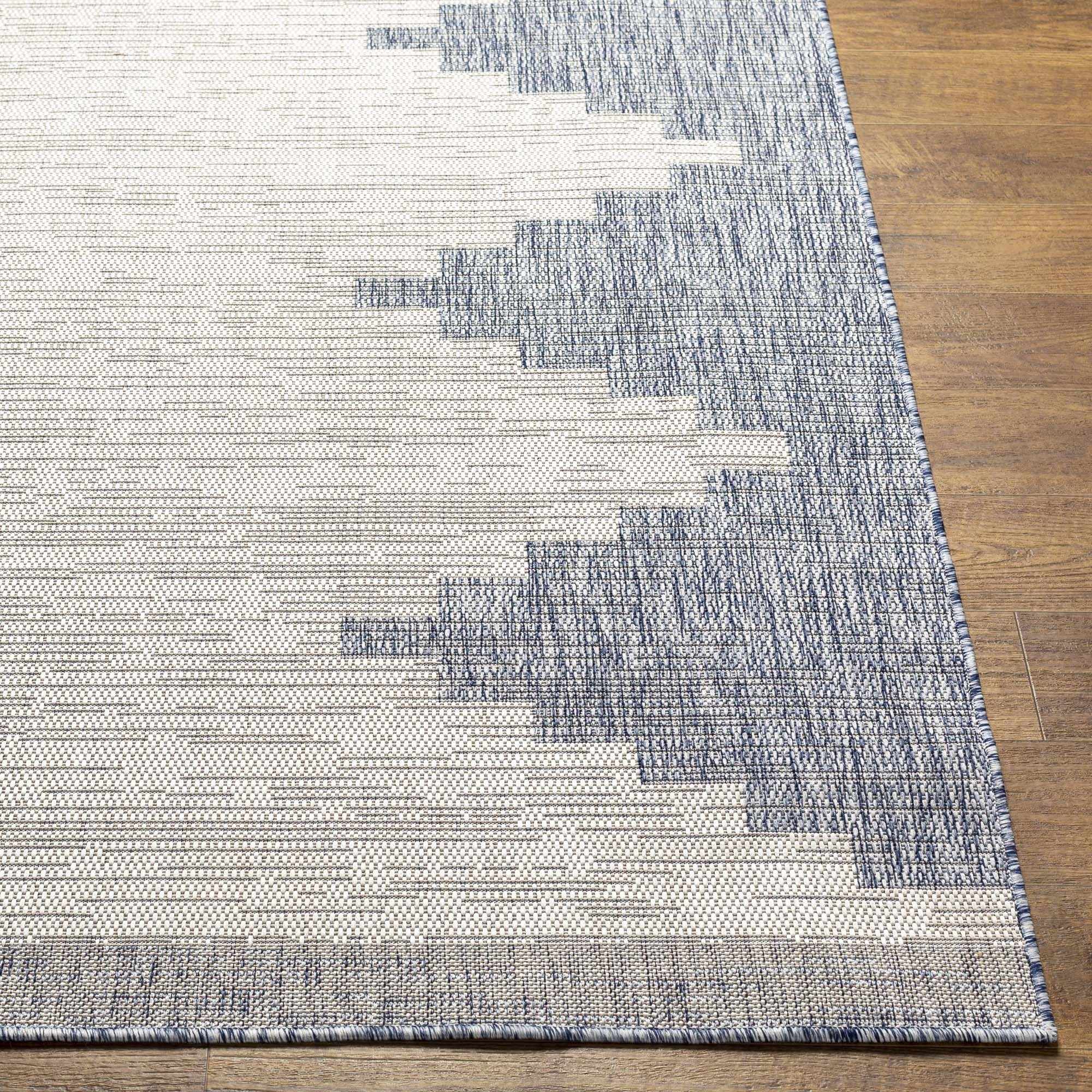 Geometrical Violet and Ivory Indoor and Outdoor Multi Size Area Rug - Image 4