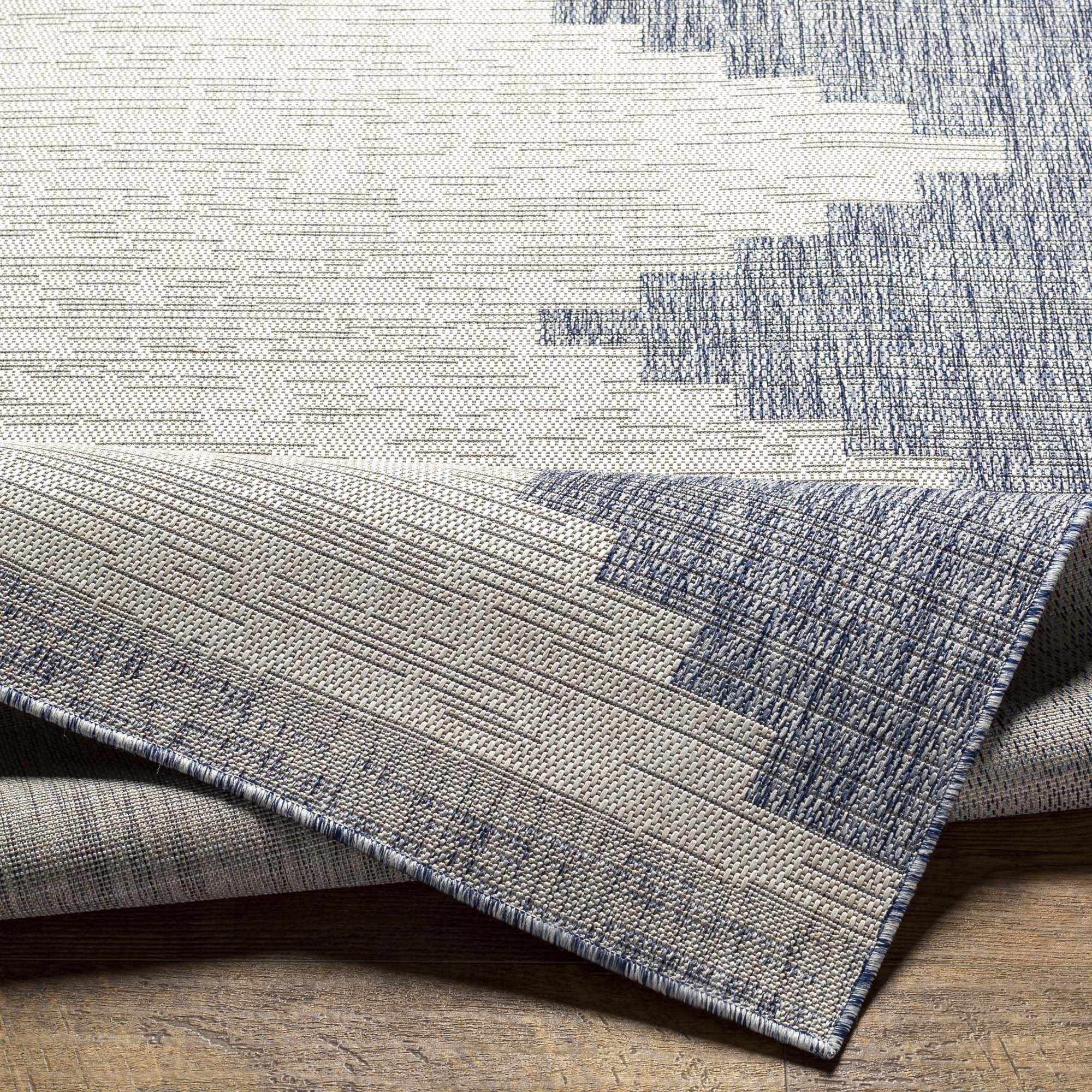 Geometrical Violet and Ivory Indoor and Outdoor Multi Size Area Rug - Image 5
