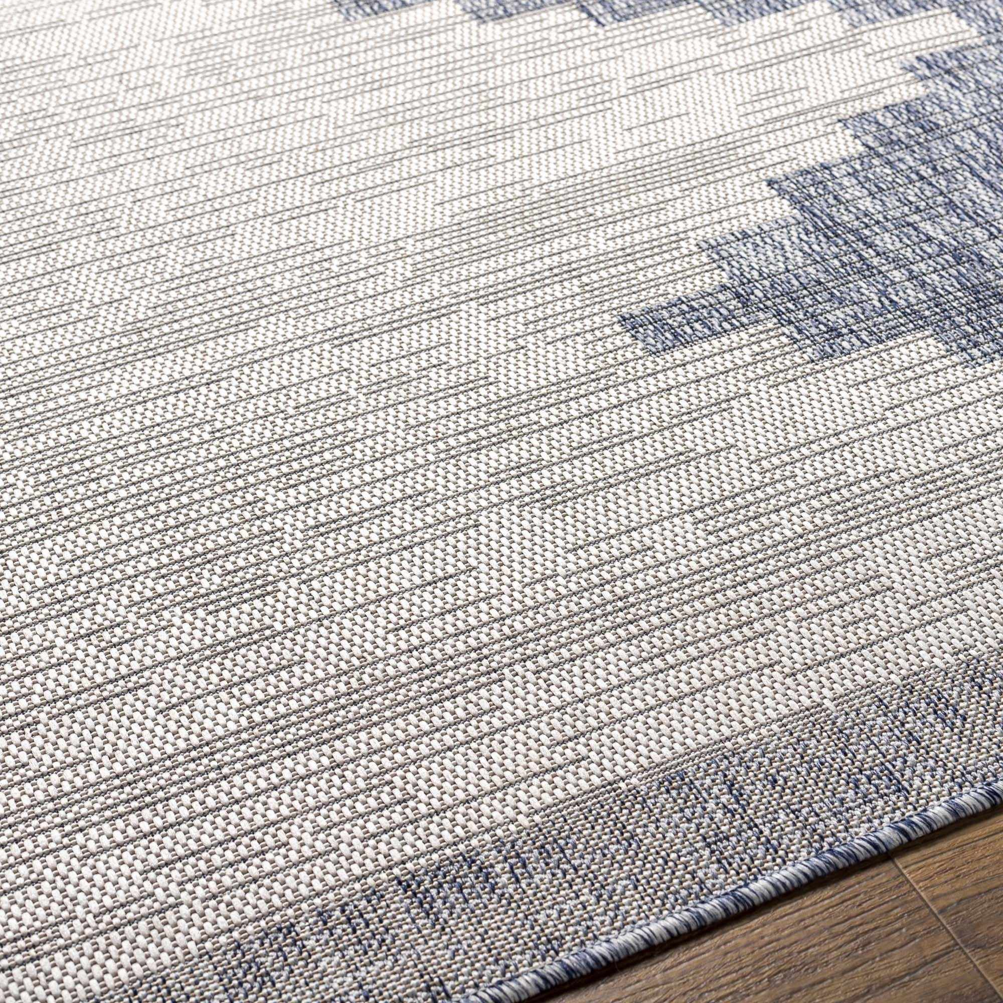 Geometrical Violet and Ivory Indoor and Outdoor Multi Size Area Rug - Image 6