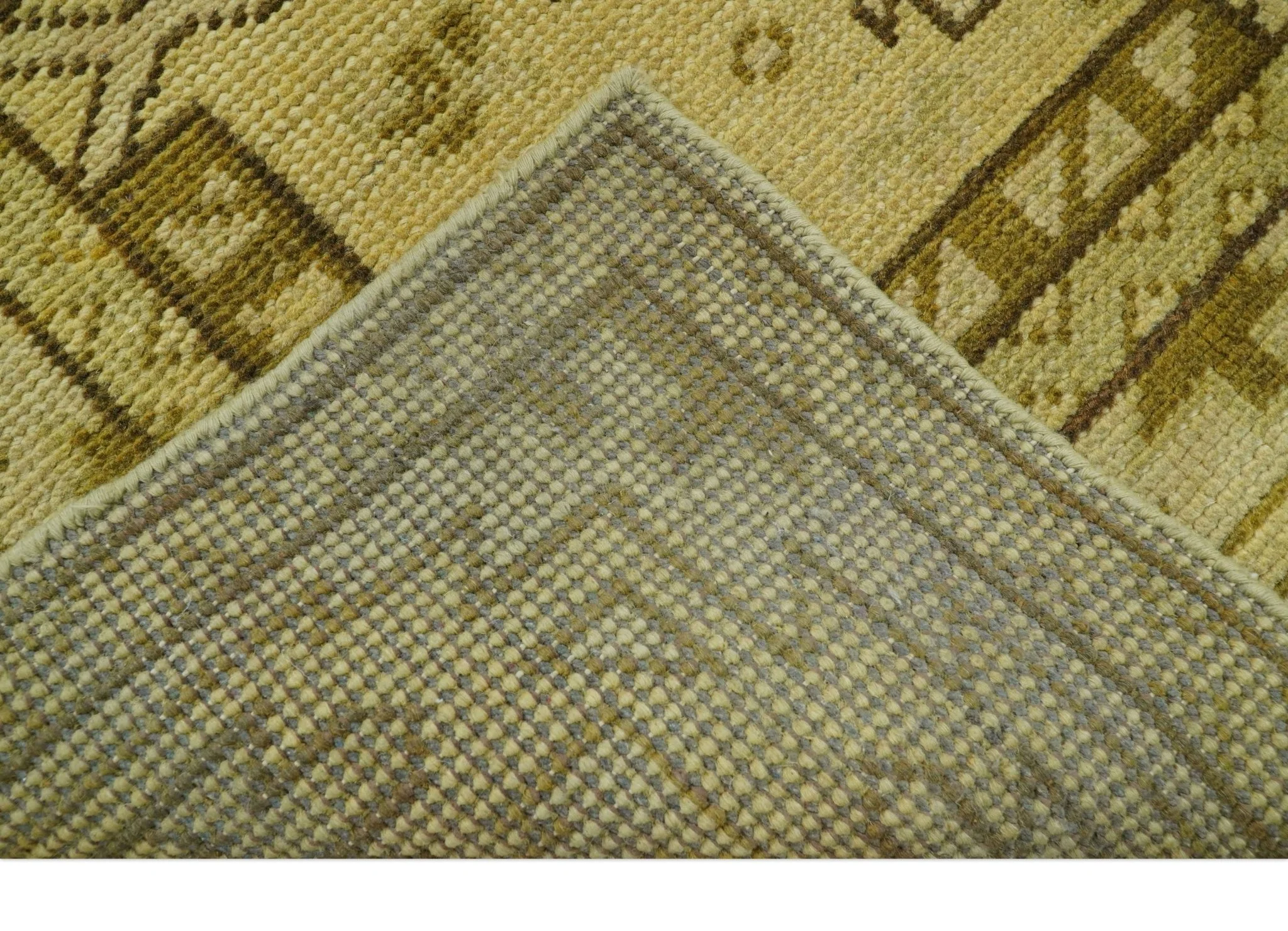 Brown And Beige Modern Traditional Design 5x8 Hand Knotted Wool Area Rug - Image 6